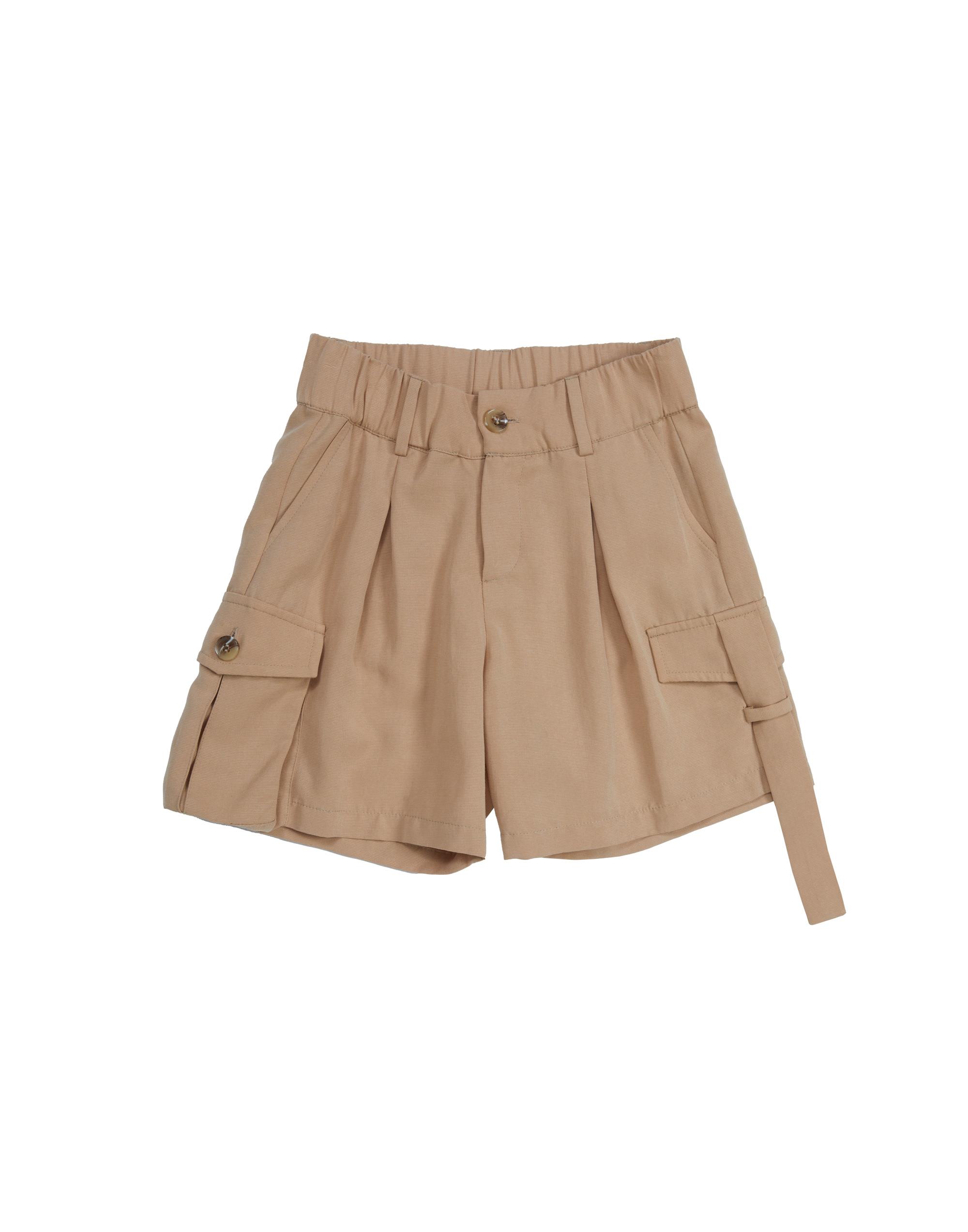 Yanlardan Cep Detaylı Bej Şort - junior, designer dresses, bachelorette, party dresses and graduation dresses.