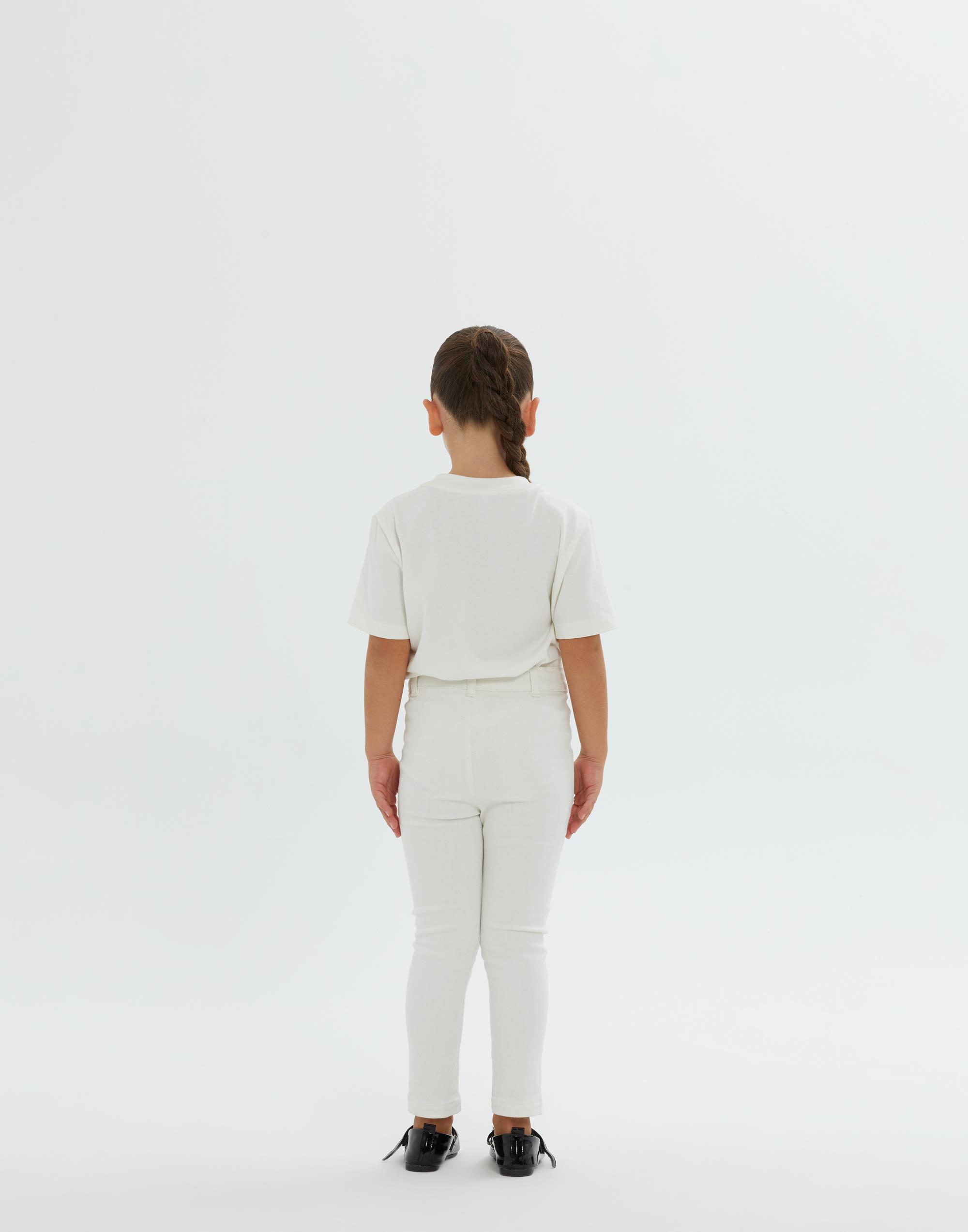 Yanlardan Cepli Dar Paça Beyaz Kız Çocuk Pantolon - junior, designer dresses, bachelorette, party dresses and graduation dresses.