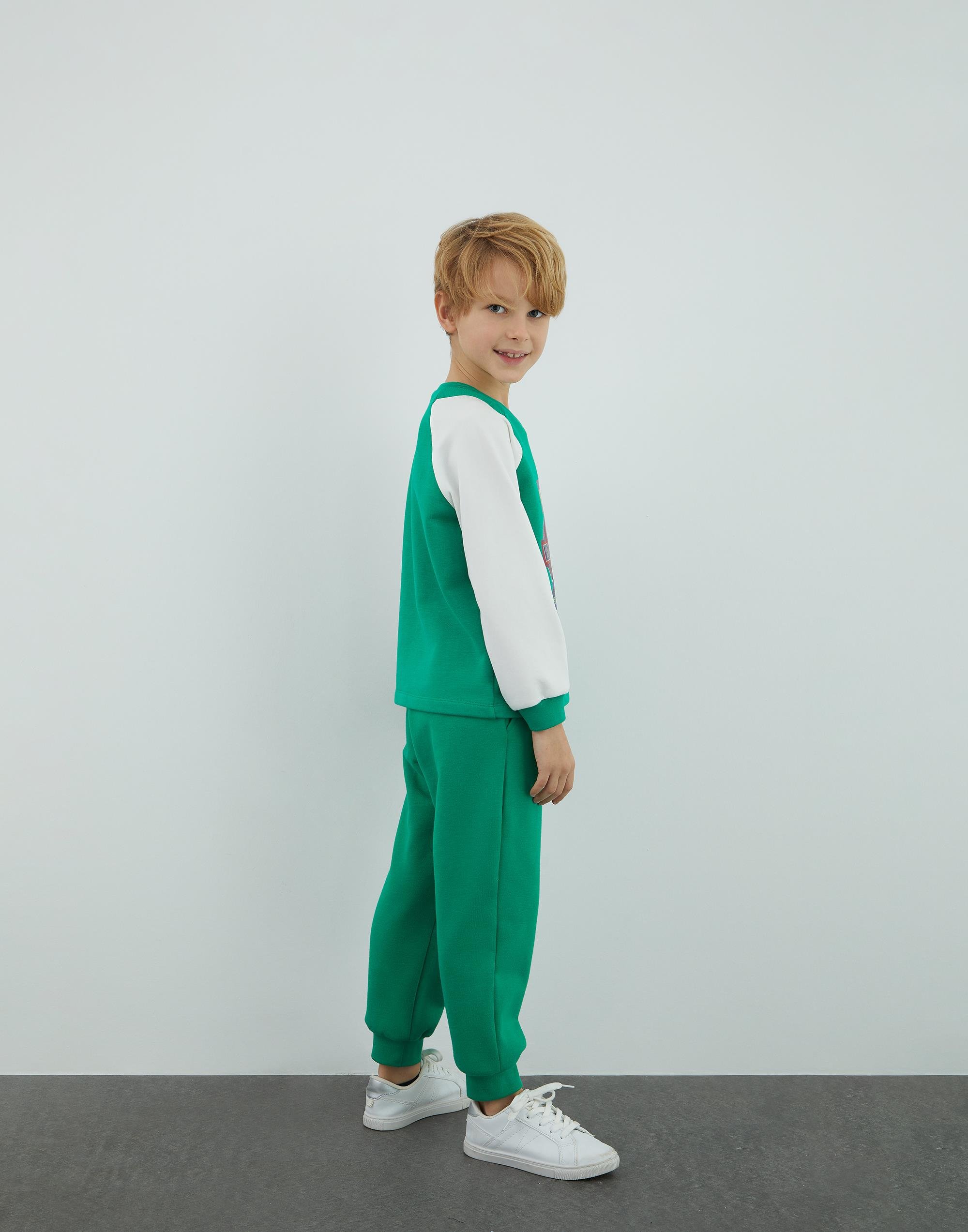 Yarışçı Slogan Baskı Ve Kontrast Garnili Yeşil Sweatshirt - junior, designer dresses, bachelorette, party dresses and graduation dresses.