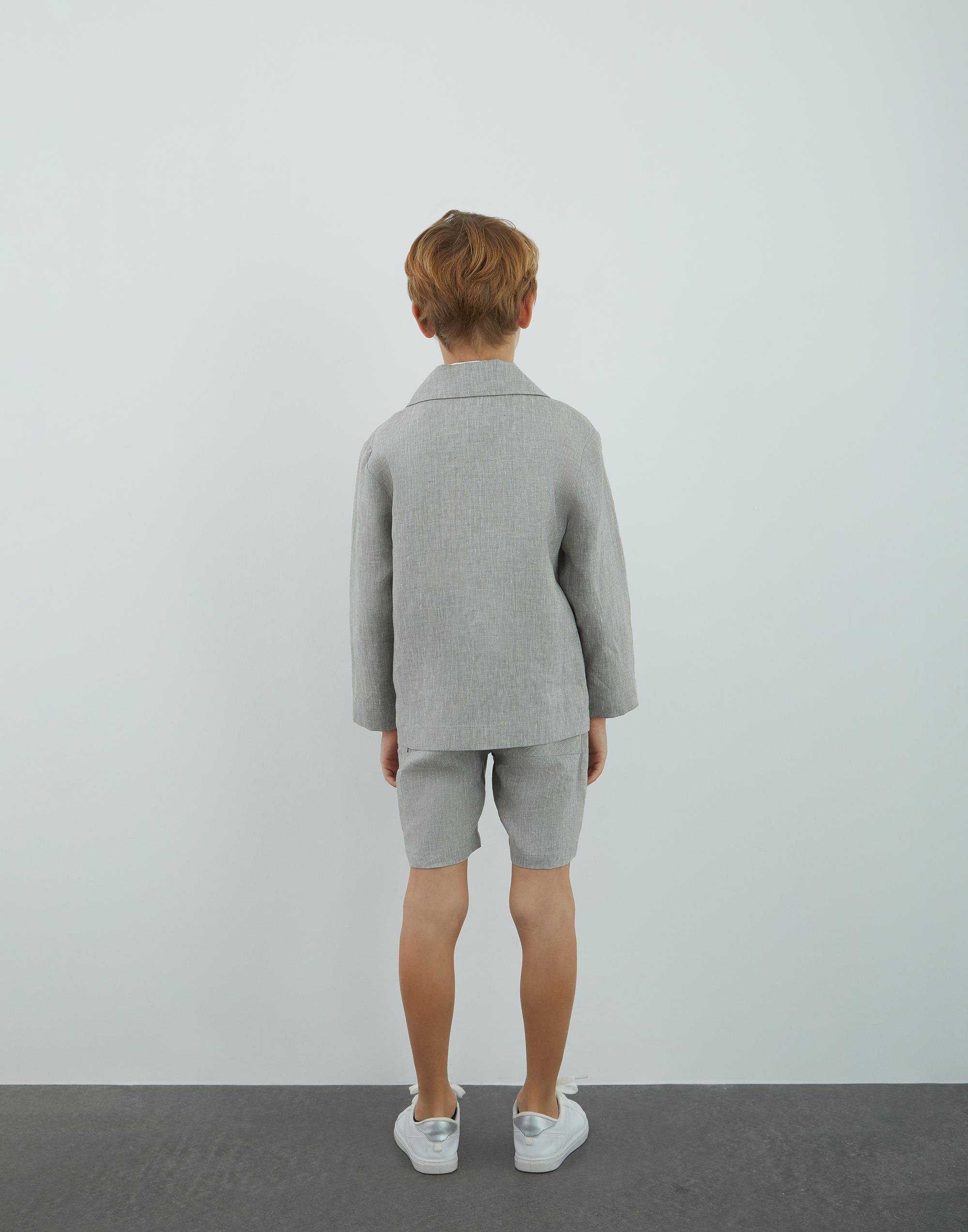 Yeşil Keten Ceket - junior, designer dresses, bachelorette, party dresses and graduation dresses.