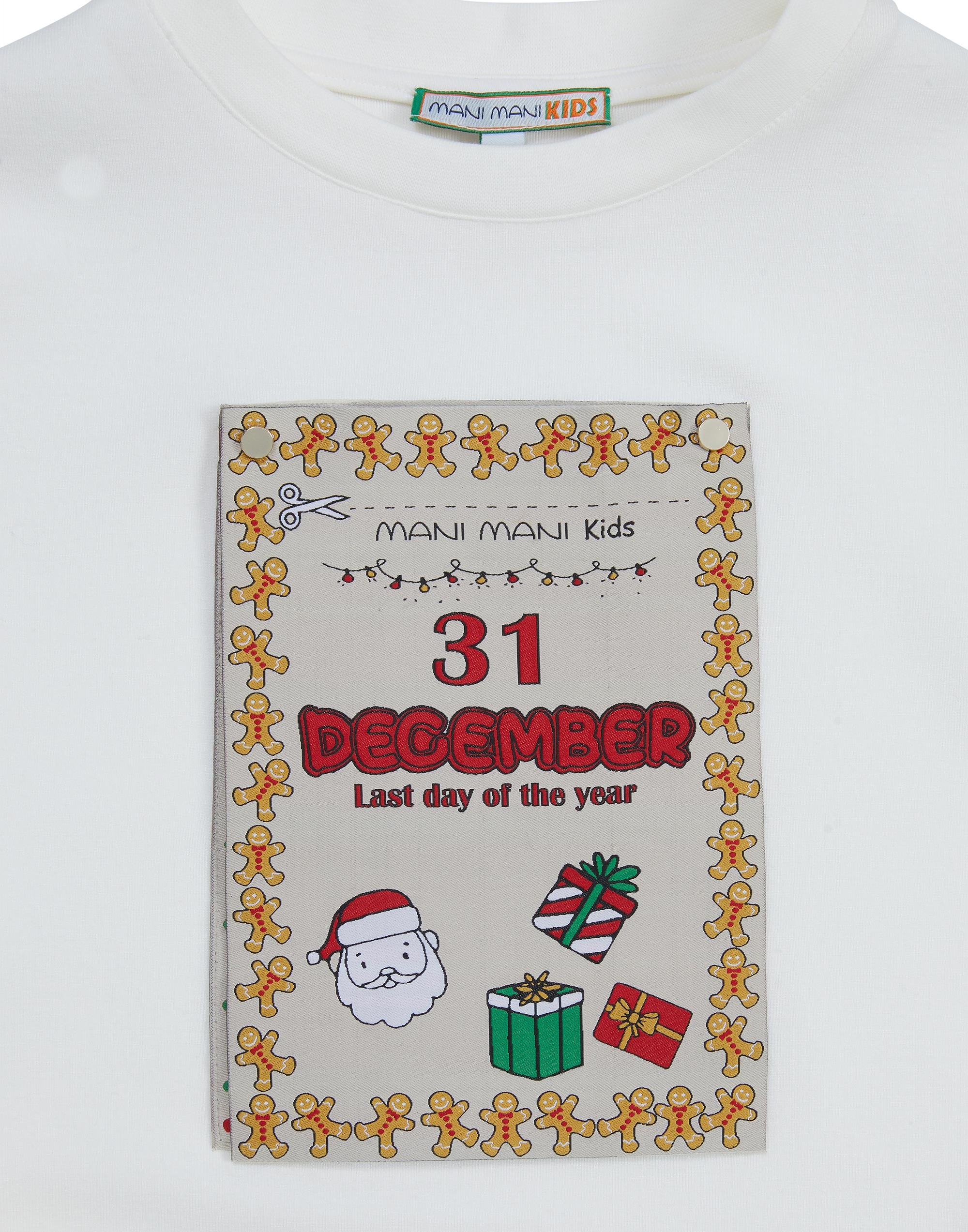 YILBAŞI TEMALI TAKVİM ETİKET DETAYLI SWEATSHIRT - junior, designer dresses, bachelorette, party dresses and graduation dresses.