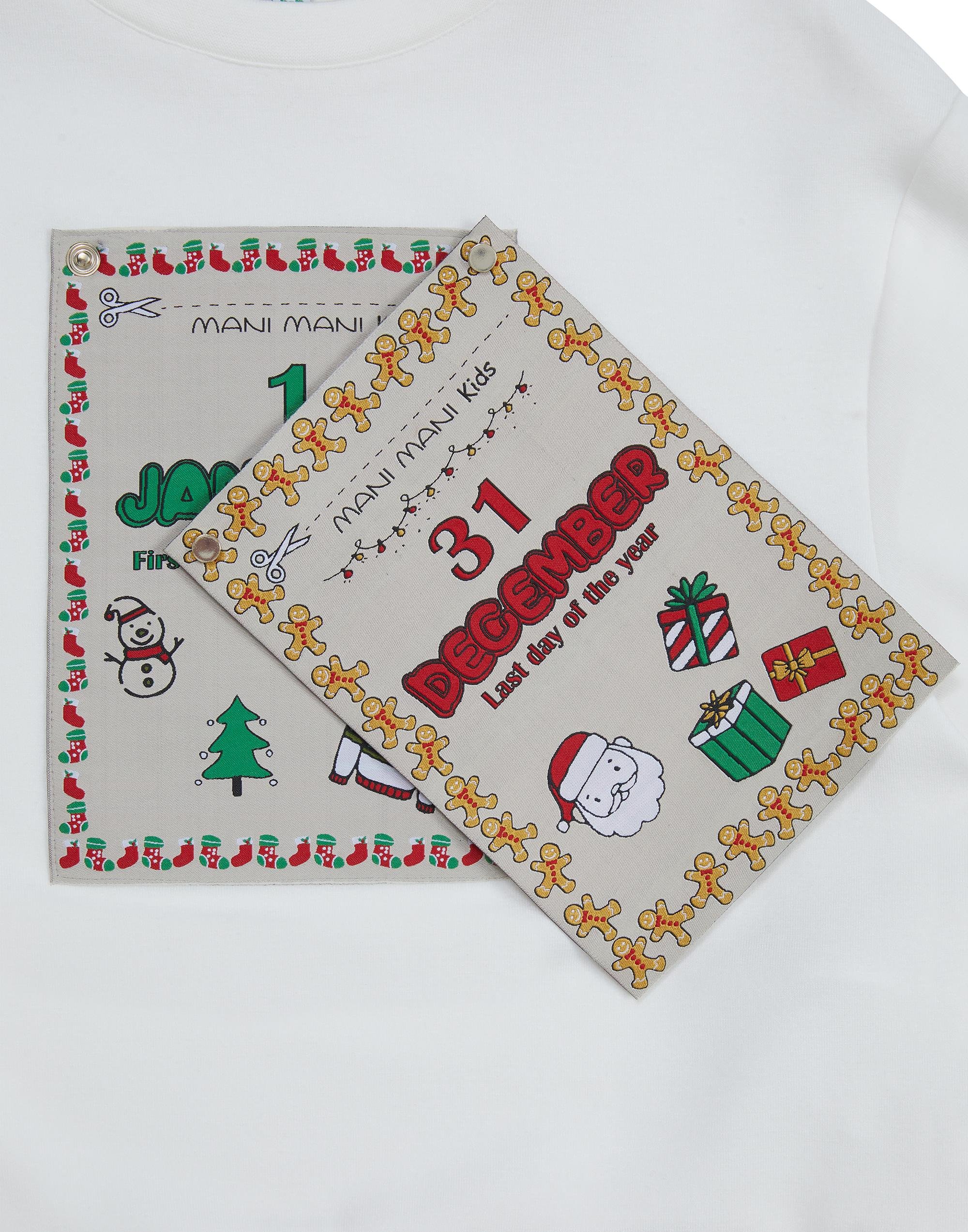 YILBAŞI TEMALI TAKVİM ETİKET DETAYLI SWEATSHIRT - junior, designer dresses, bachelorette, party dresses and graduation dresses.