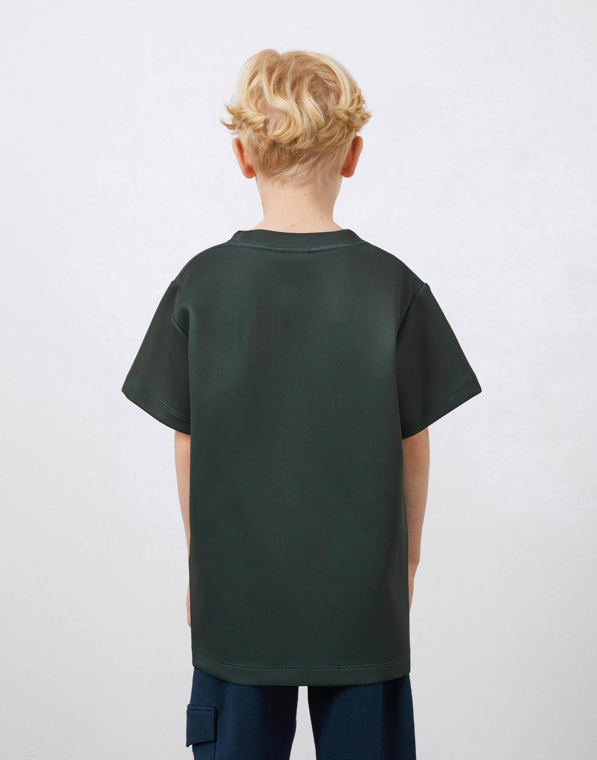 Yuvarlak Yaka Baskı ve Aplike Detaylı Erkek Çocuk Tişört - junior, designer dresses, bachelorette, party dresses and graduation dresses.