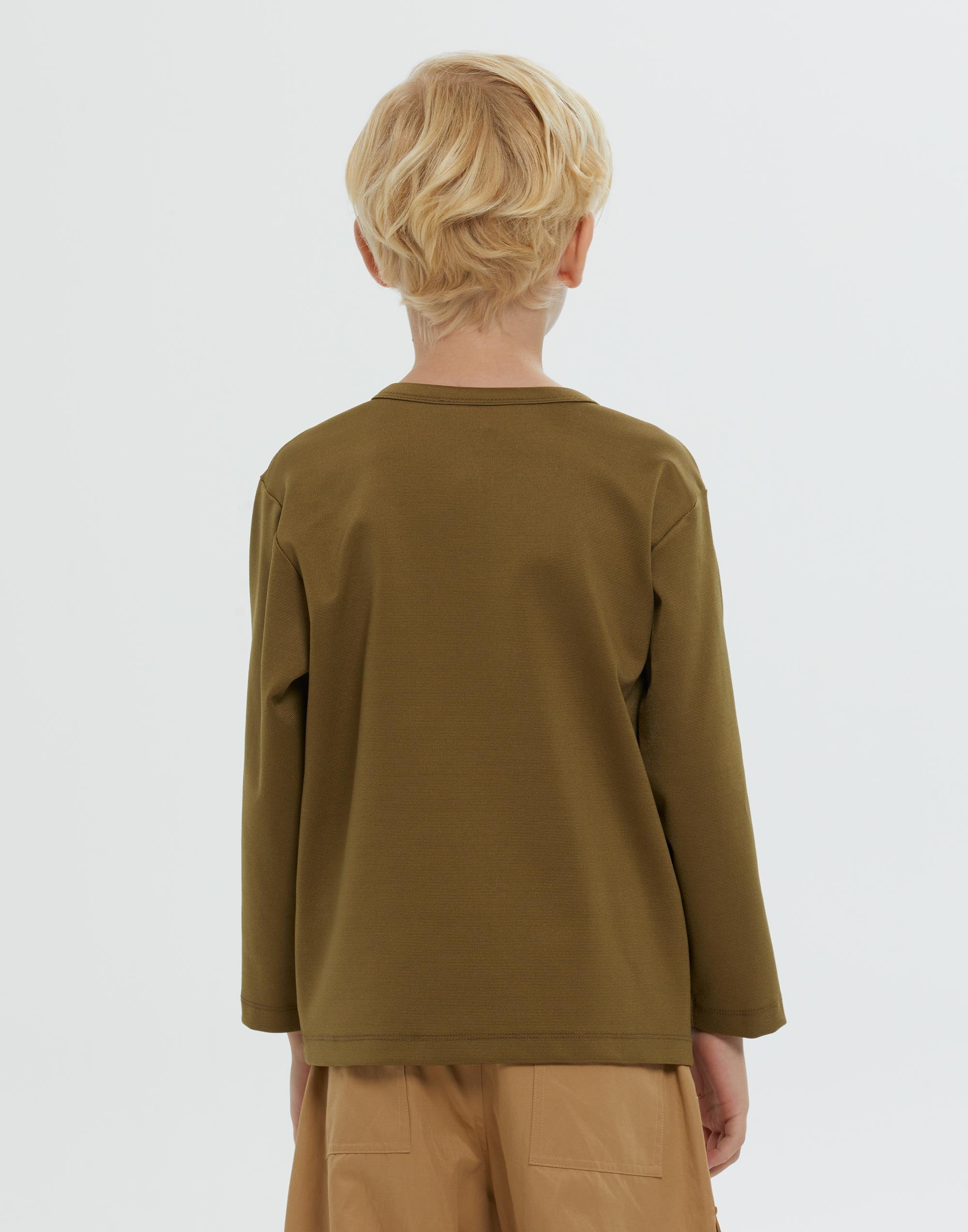 Yuvarlak Yakalı Baskı Detaylı Yeşil Erkek Çocuk Bluz - junior, designer dresses, bachelorette, party dresses and graduation dresses.