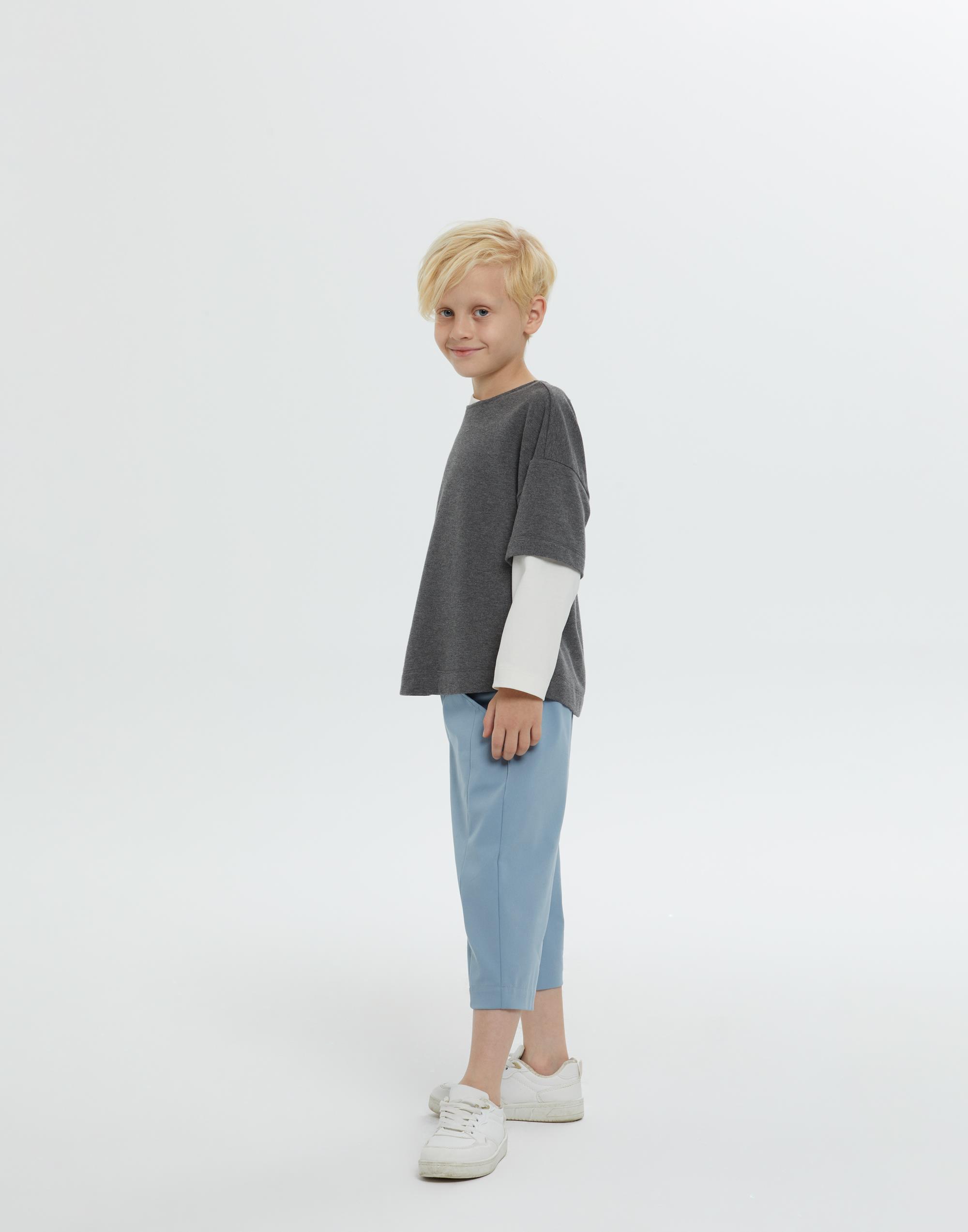 Yuvarlak Yakalı İki Renkli Antrasit Erkek Çocuk Sweatshırt - junior, designer dresses, bachelorette, party dresses and graduation dresses.