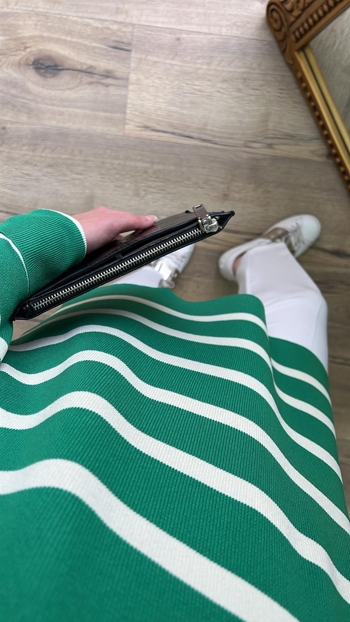 Benetton - Çizgili Merserize Tunik