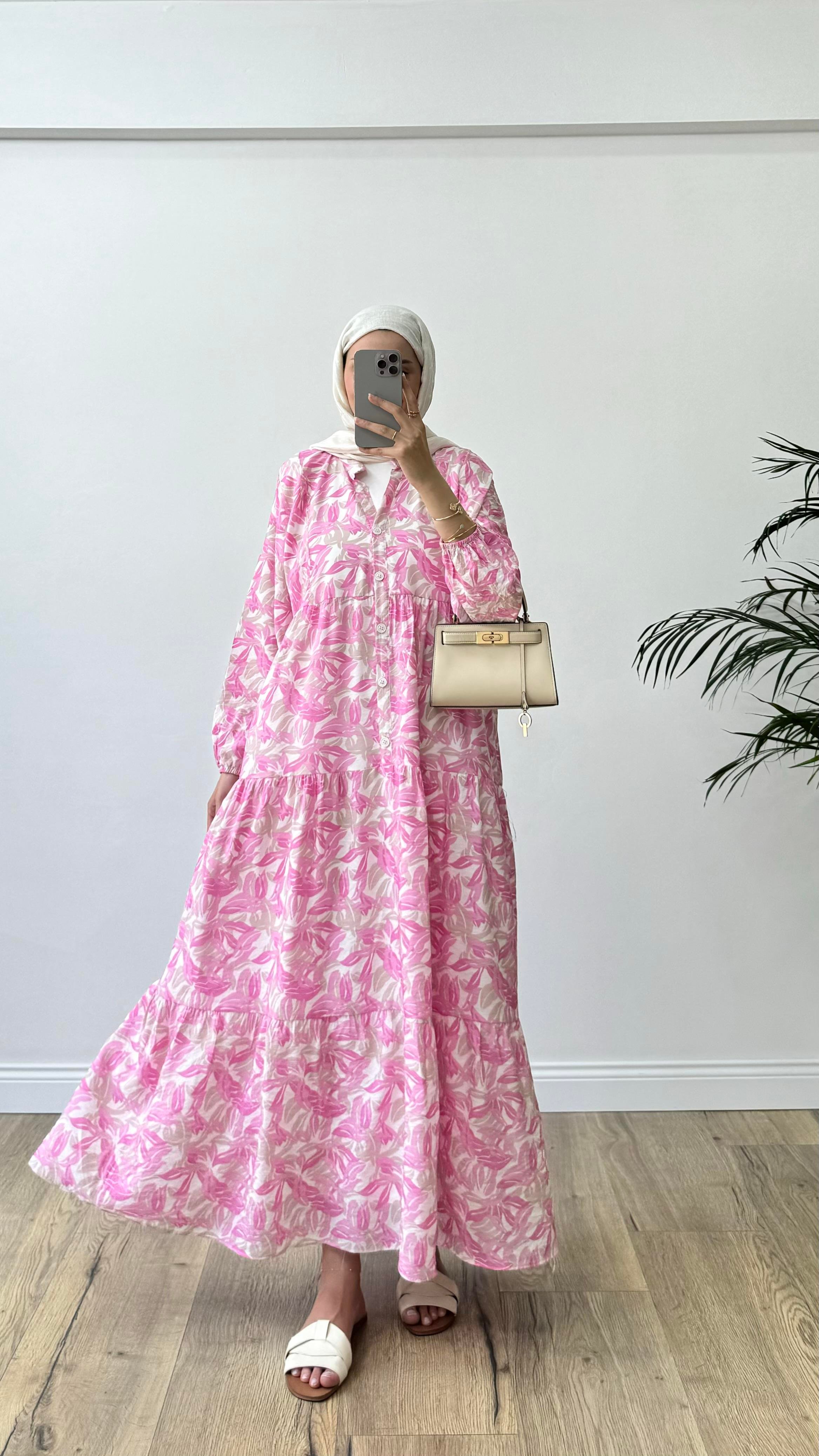 Berry Elbise Pembe 