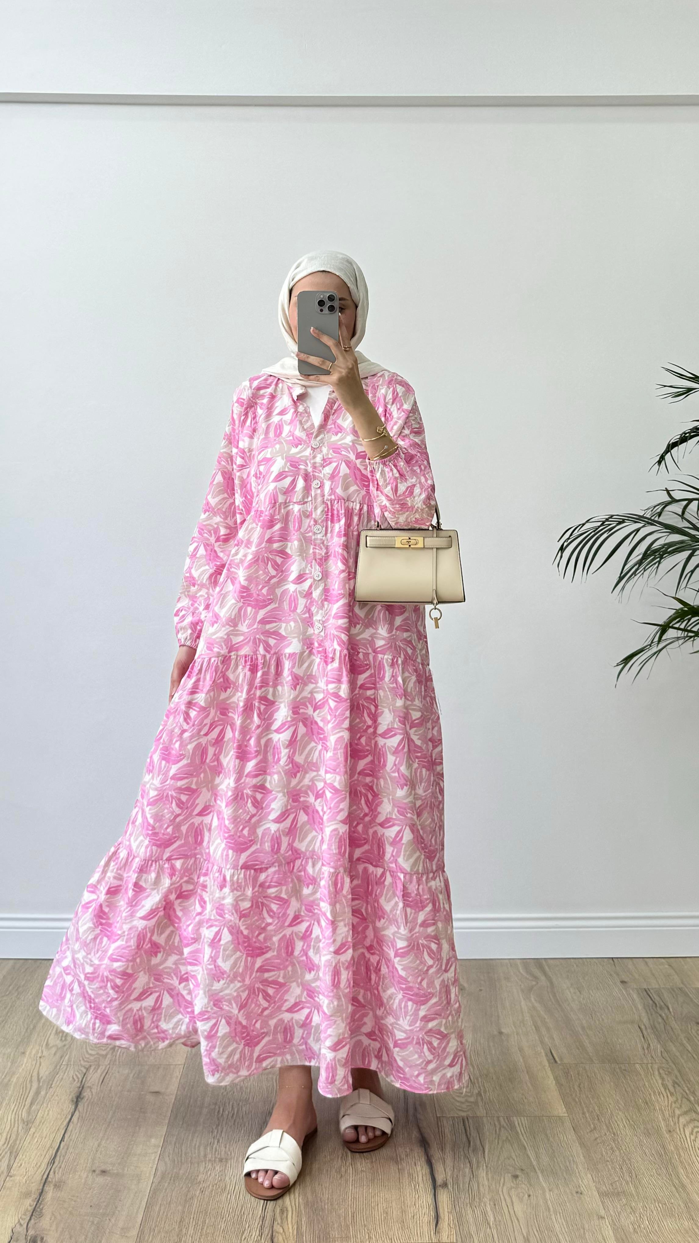 Berry Elbise Pembe 