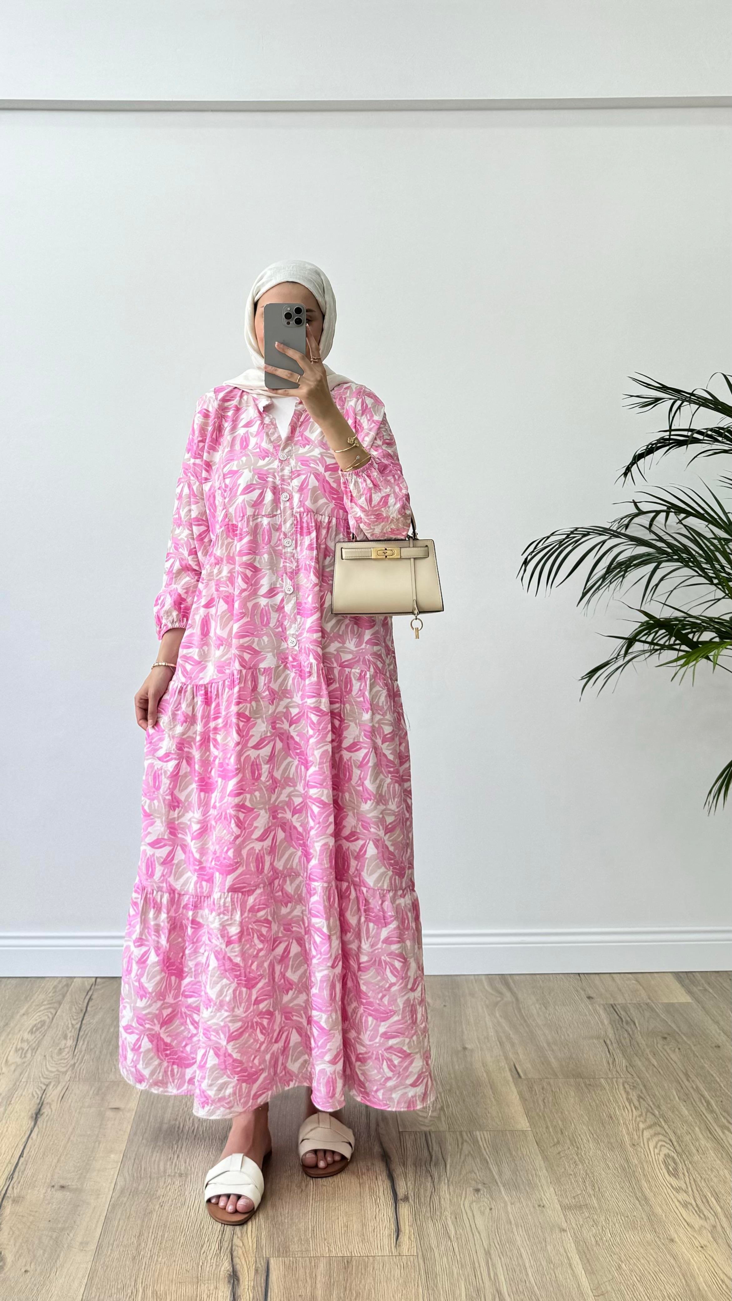 Berry Elbise Pembe 