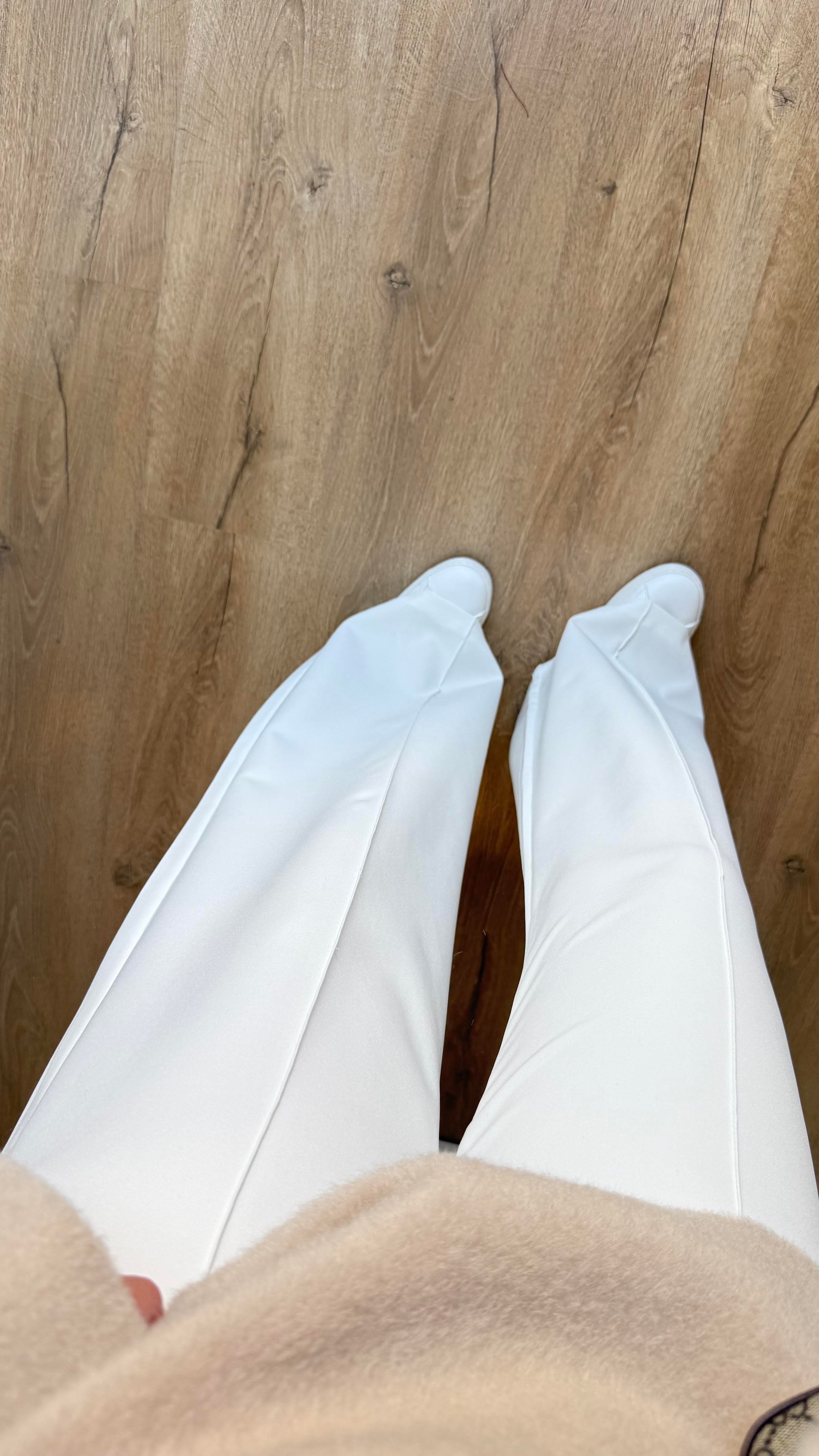 Çımalı Krep Pantolon Ekru