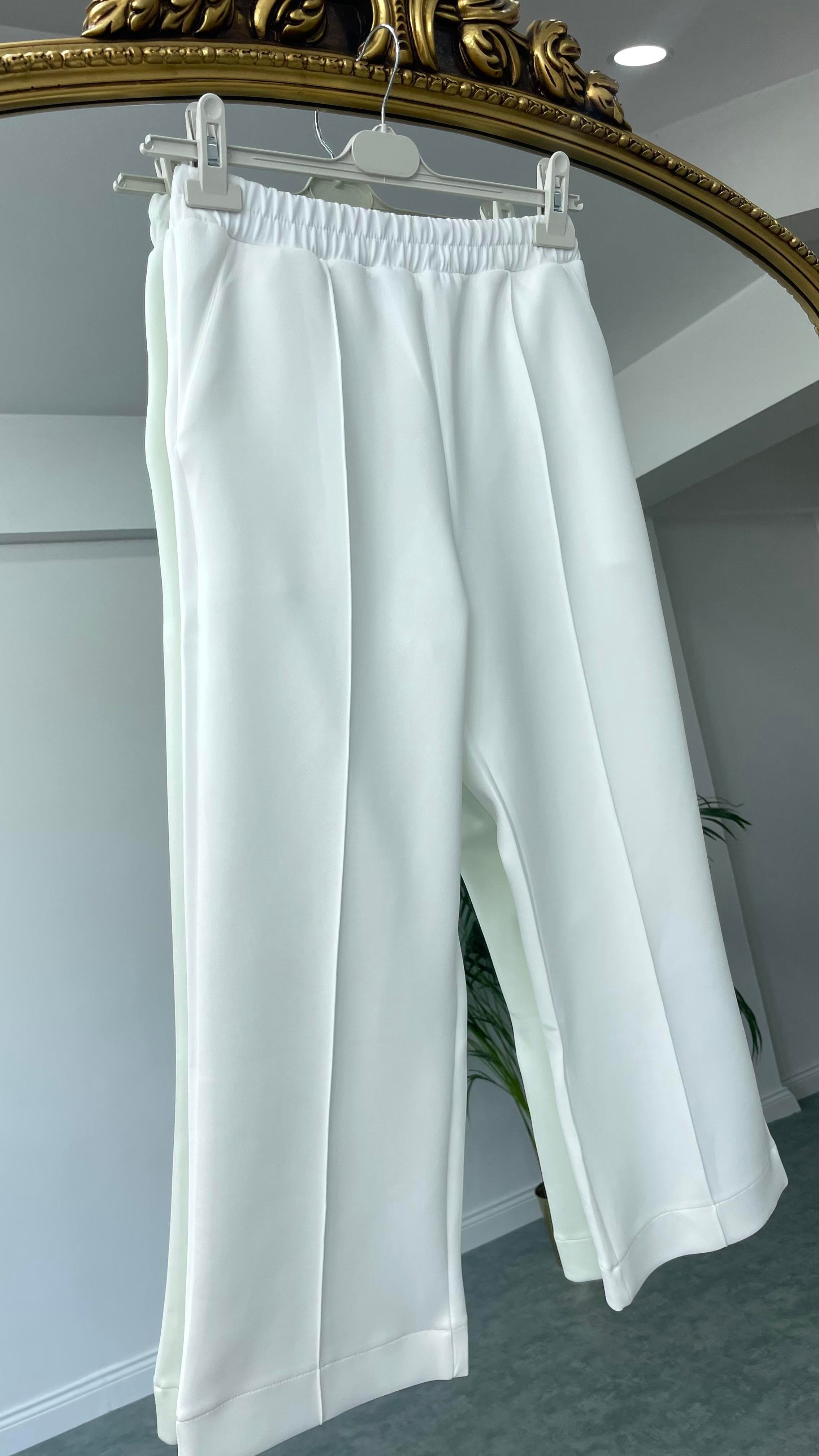 Çımalı Skuba Pantolon Beyaz