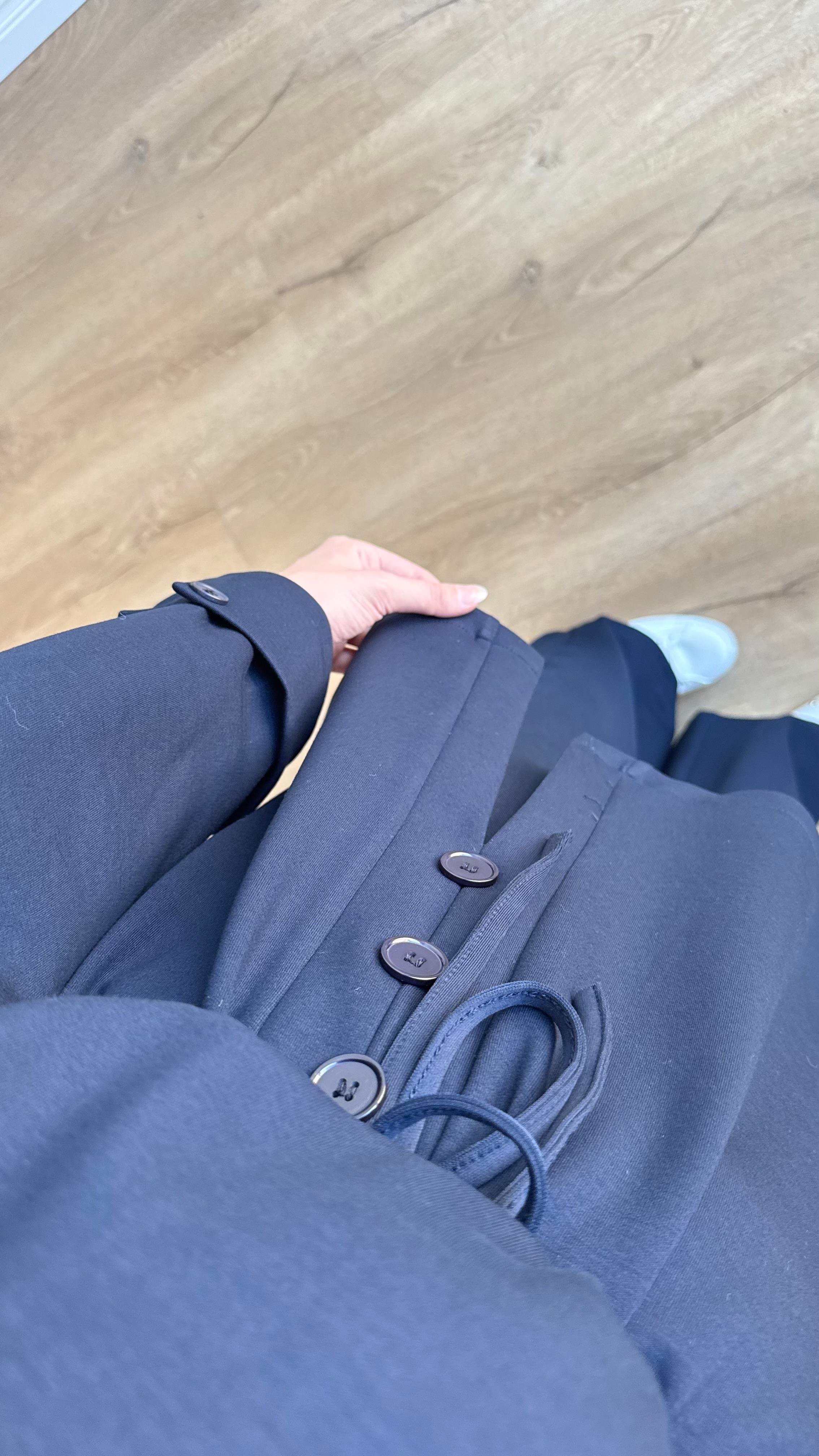 Düğme Detaylı Oysh Takım Lacivert