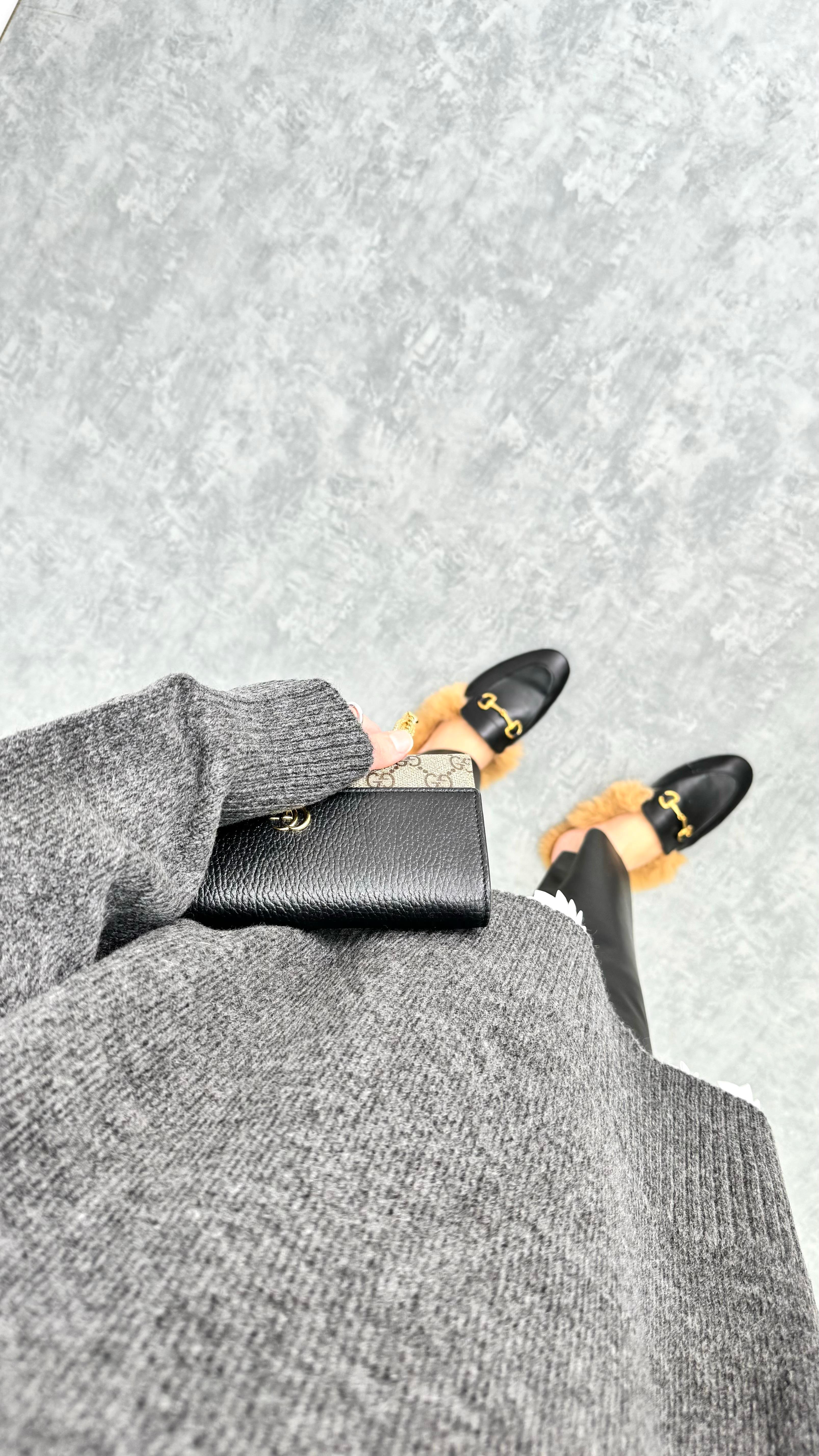 Fermuar Detaylı Triko Antrasit