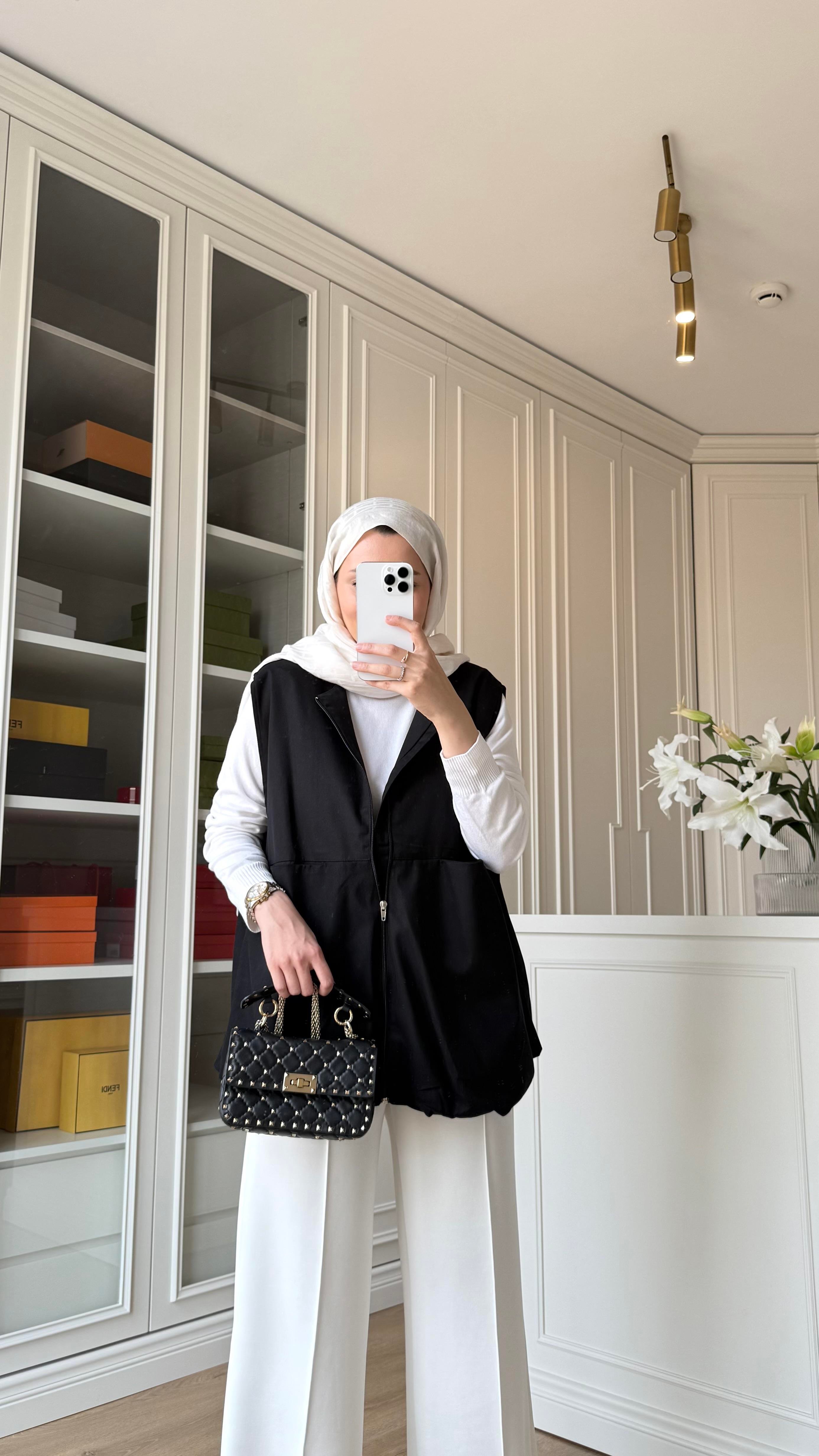 Gabardin Yelek Siyah