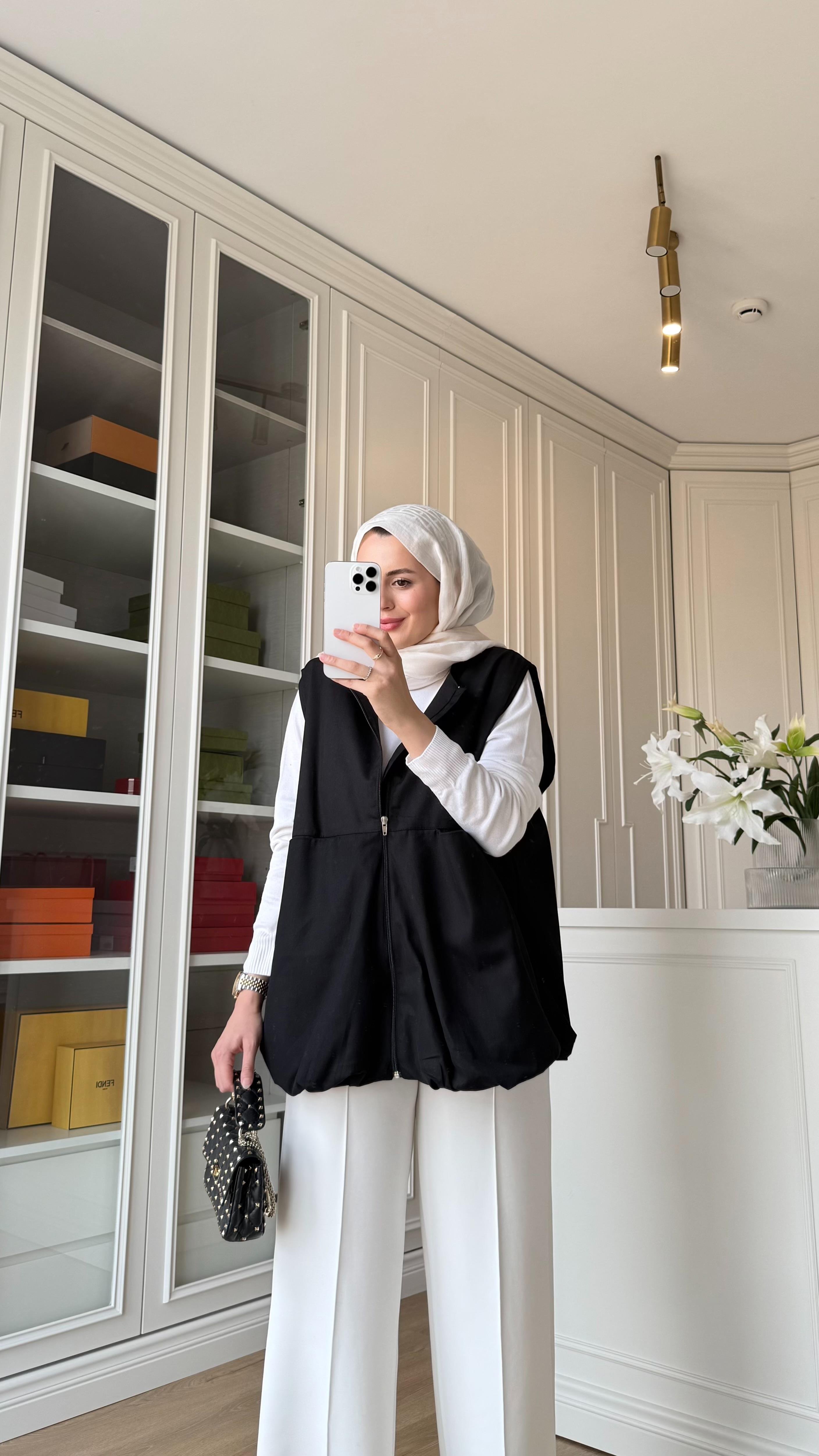 Gabardin Yelek Siyah