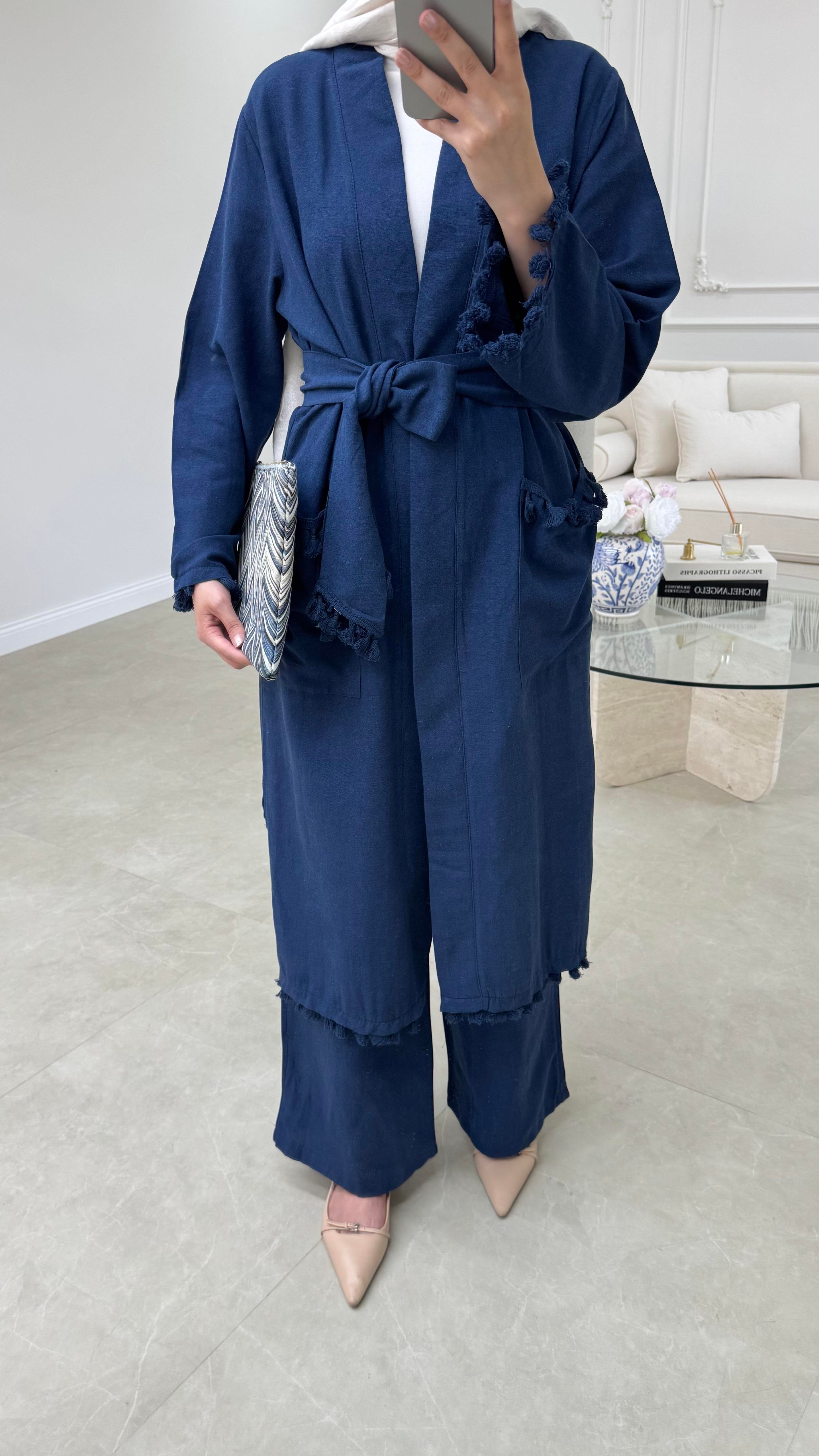 İkili Kimono Takım Lacivert