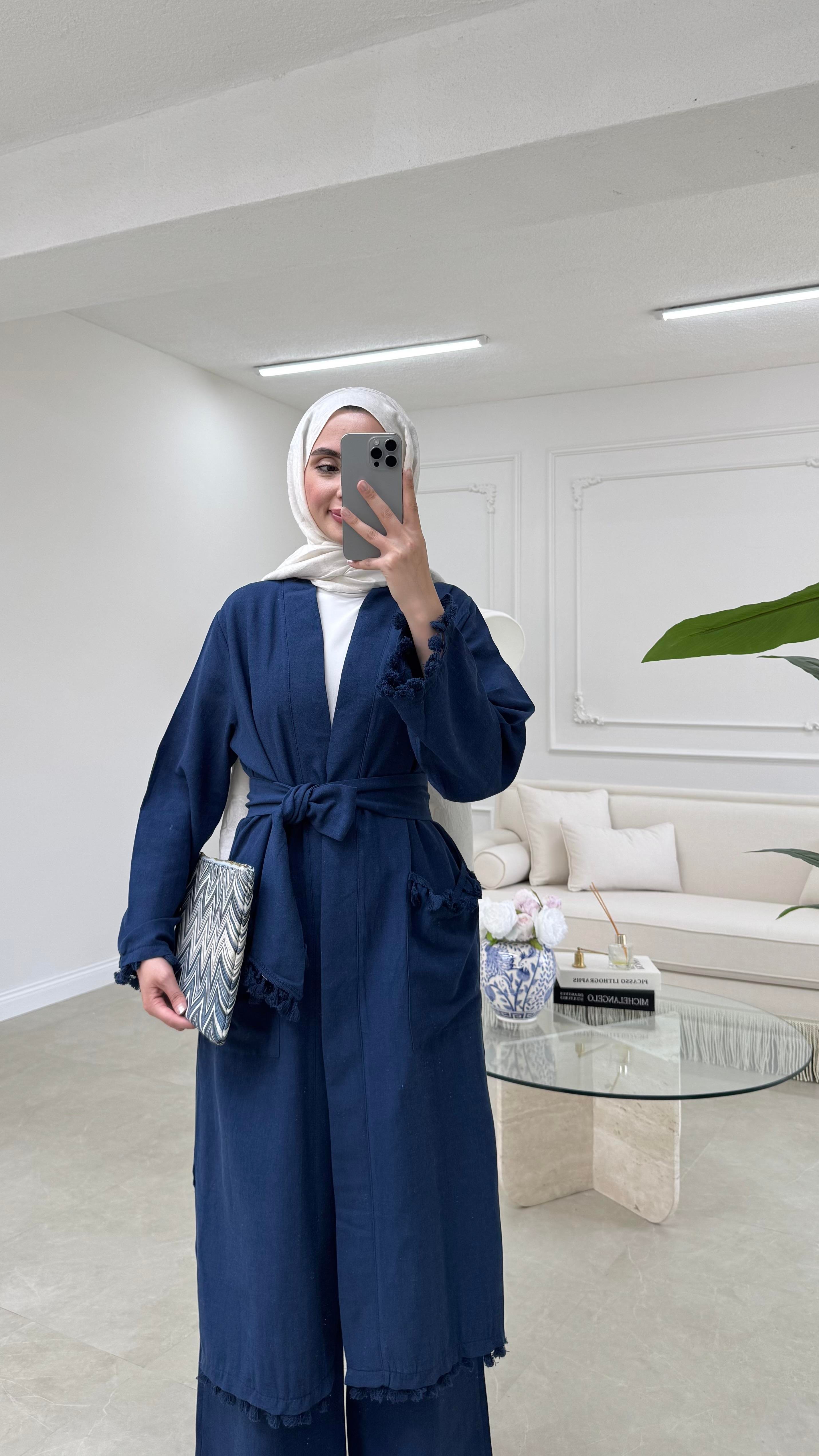 İkili Kimono Takım Lacivert