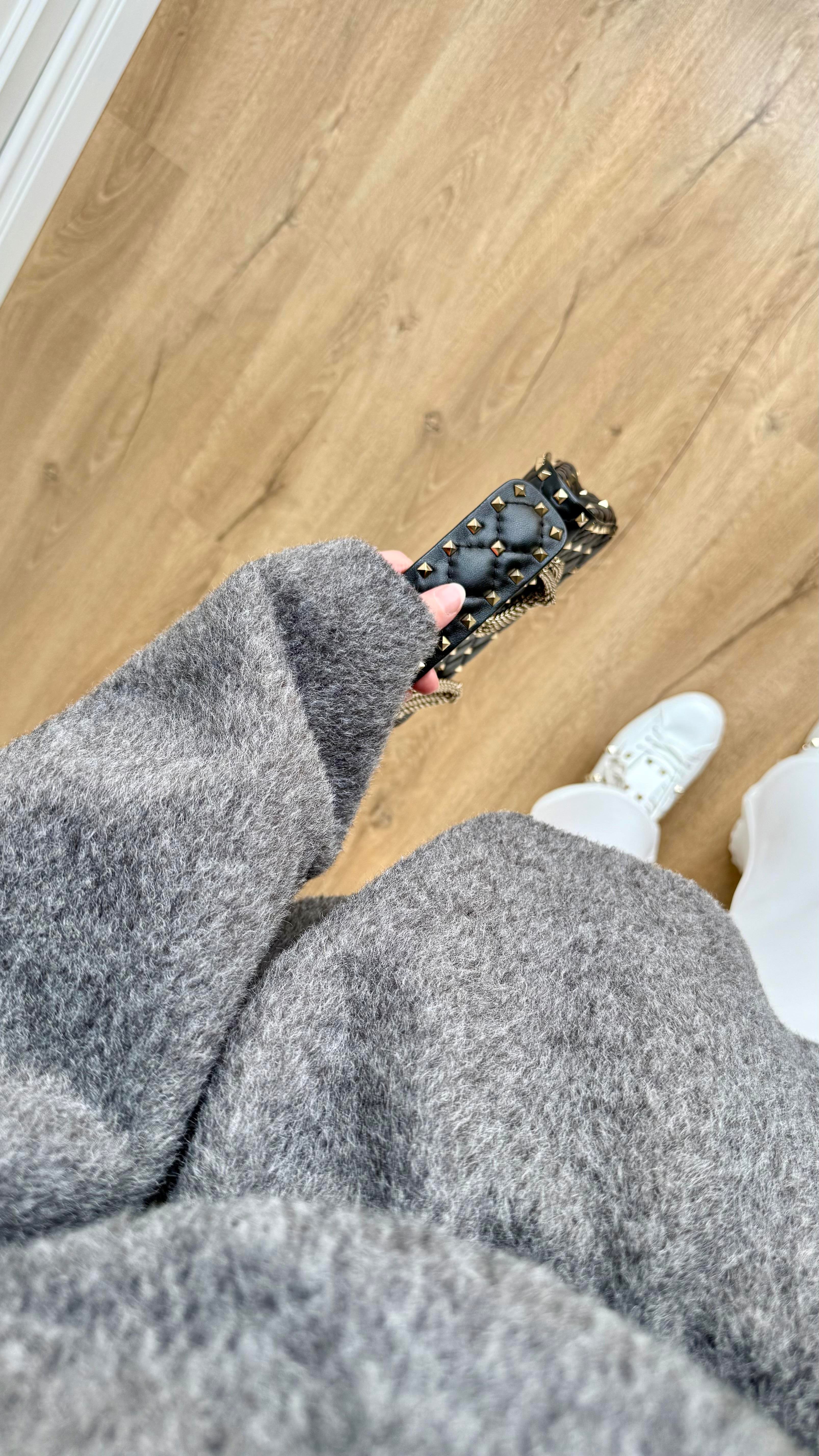 Kaşe Oversize Triko Antrasit