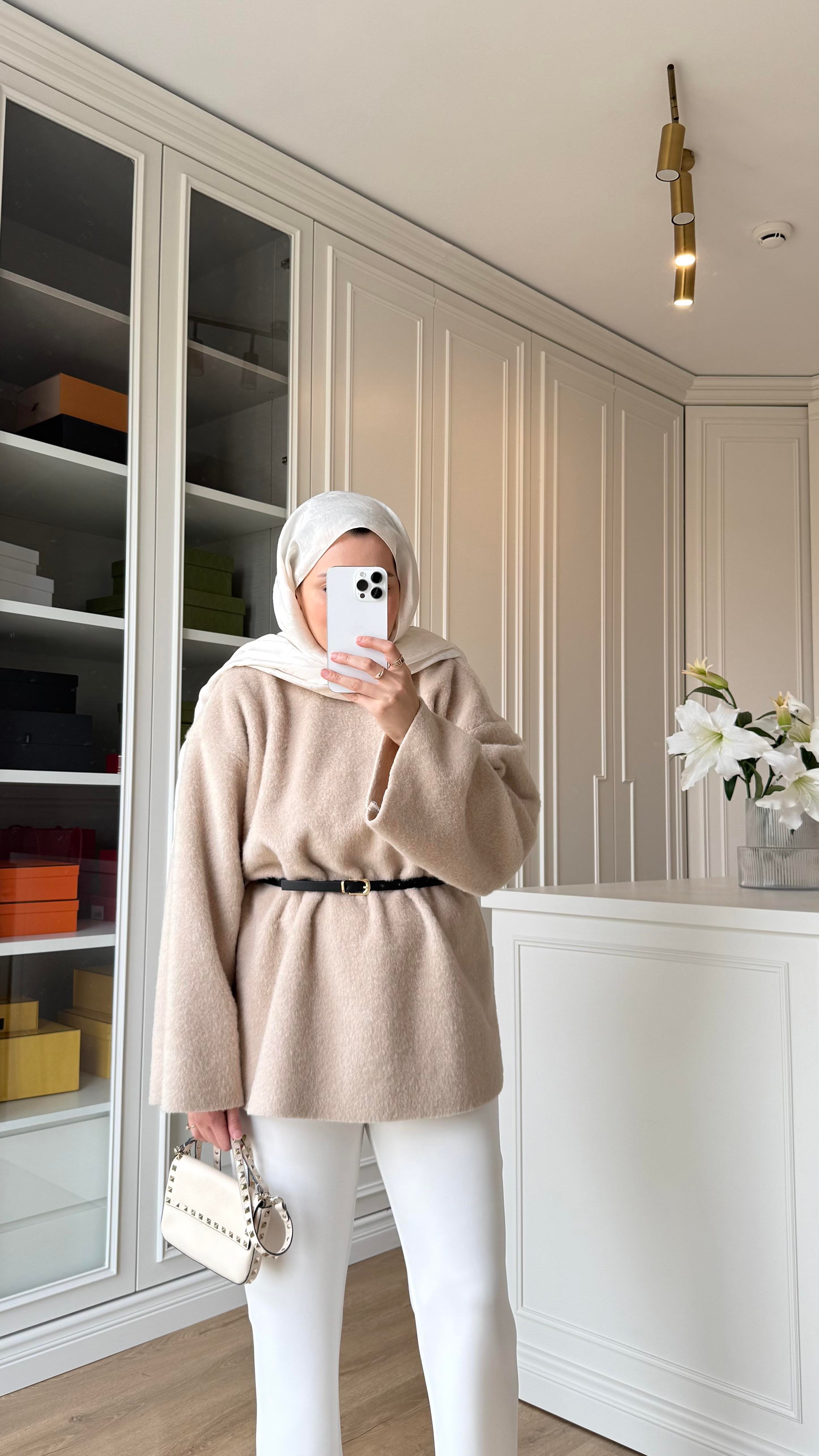 Kaşe Oversize Triko Taş