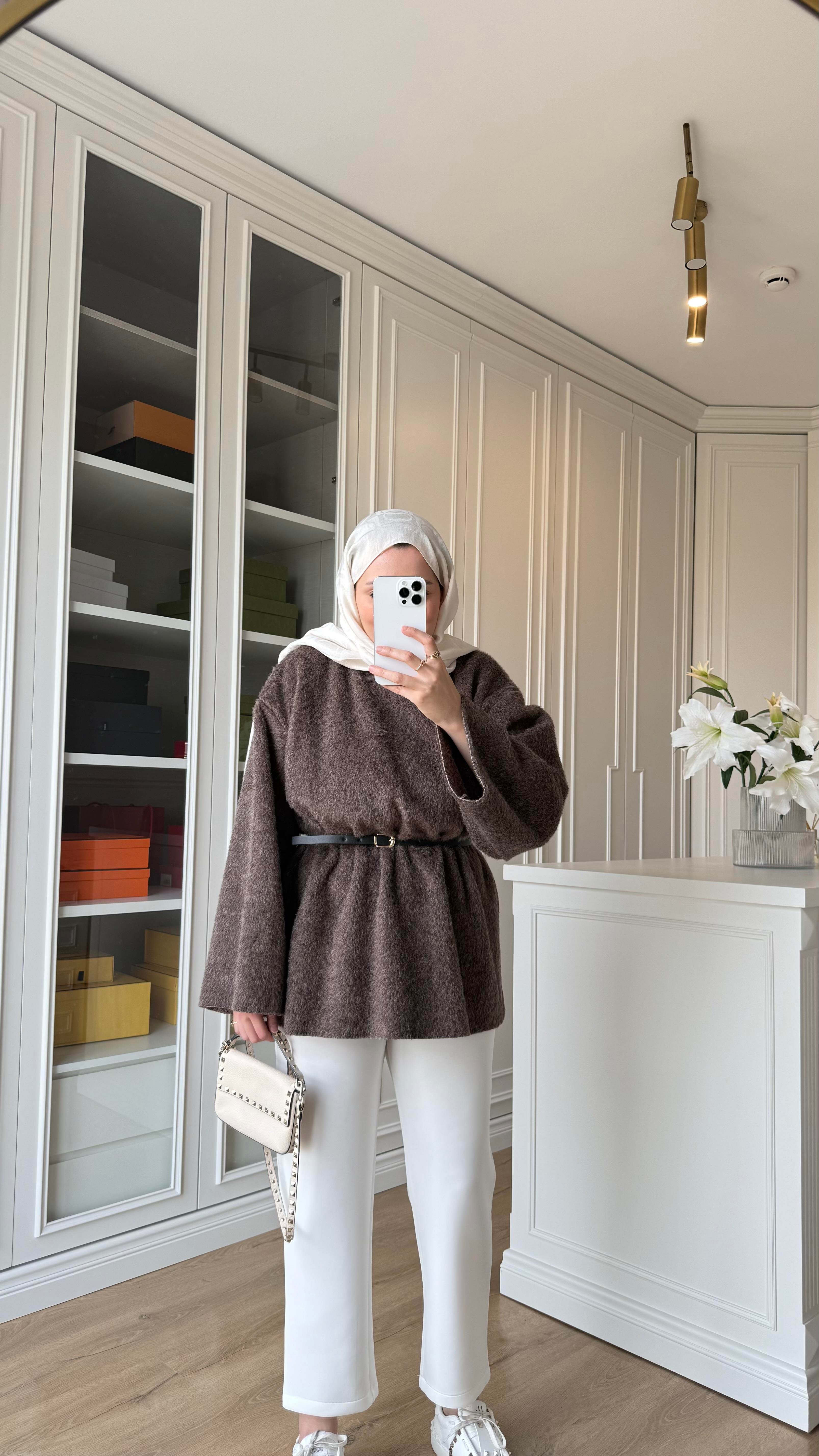 Kaşe Oversize Triko Vizon