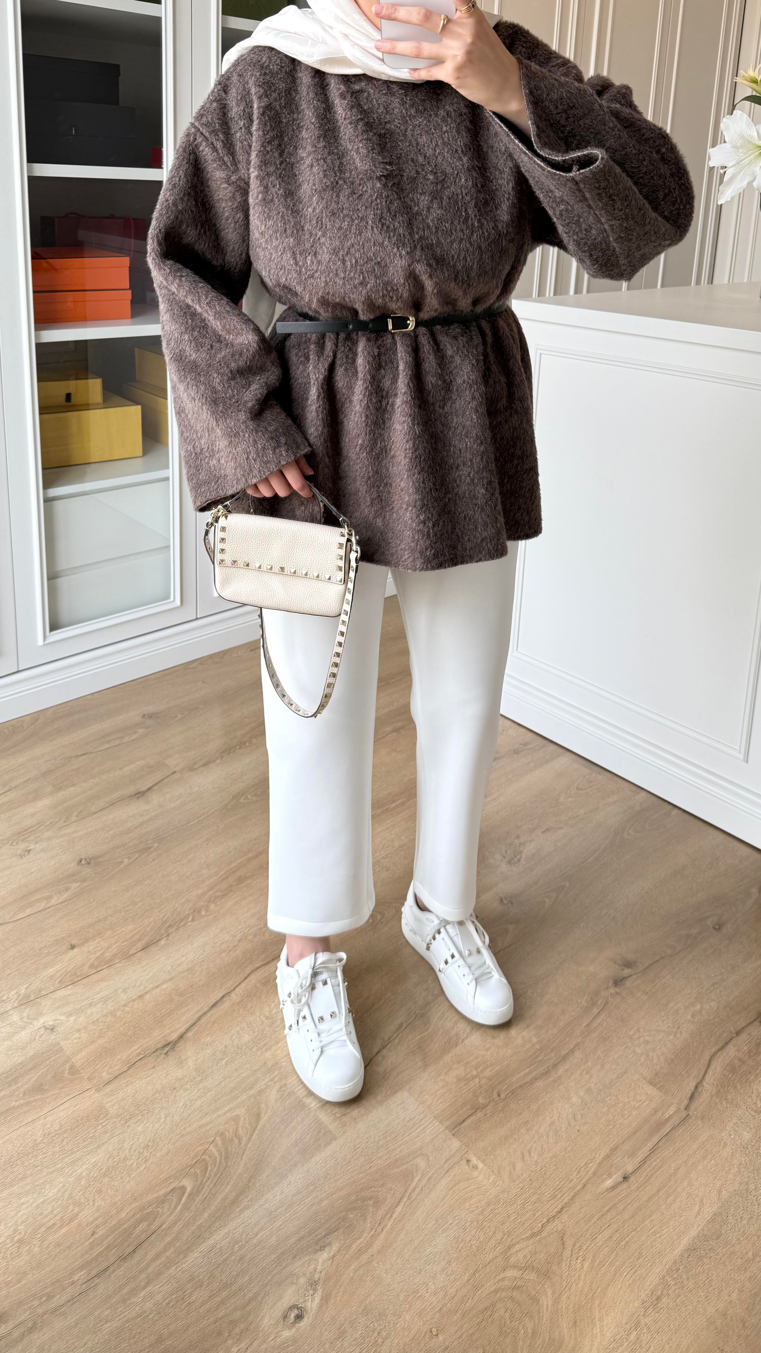 Kaşe Oversize Triko Vizon