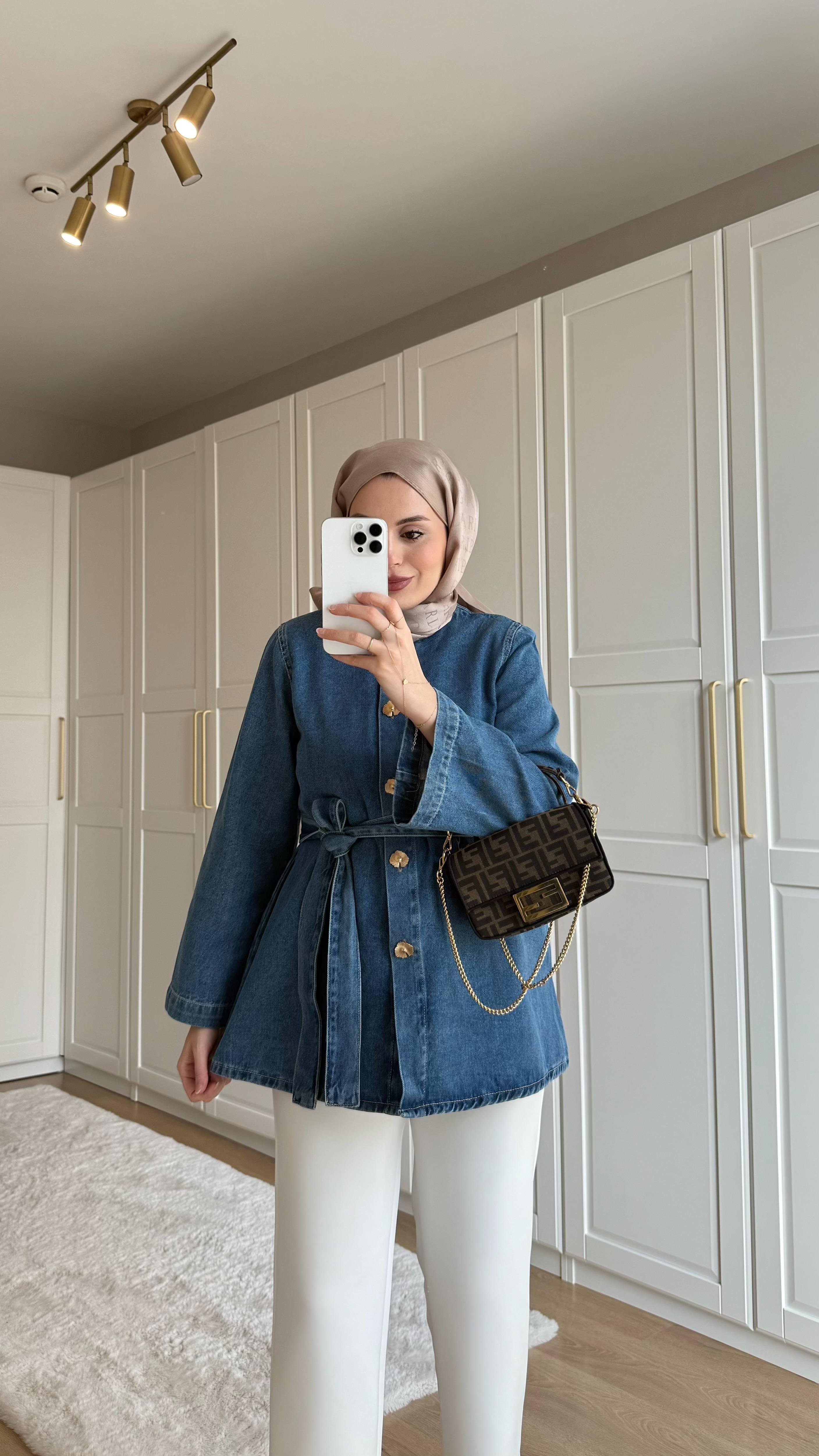 Kely Denim Ceket Mavi