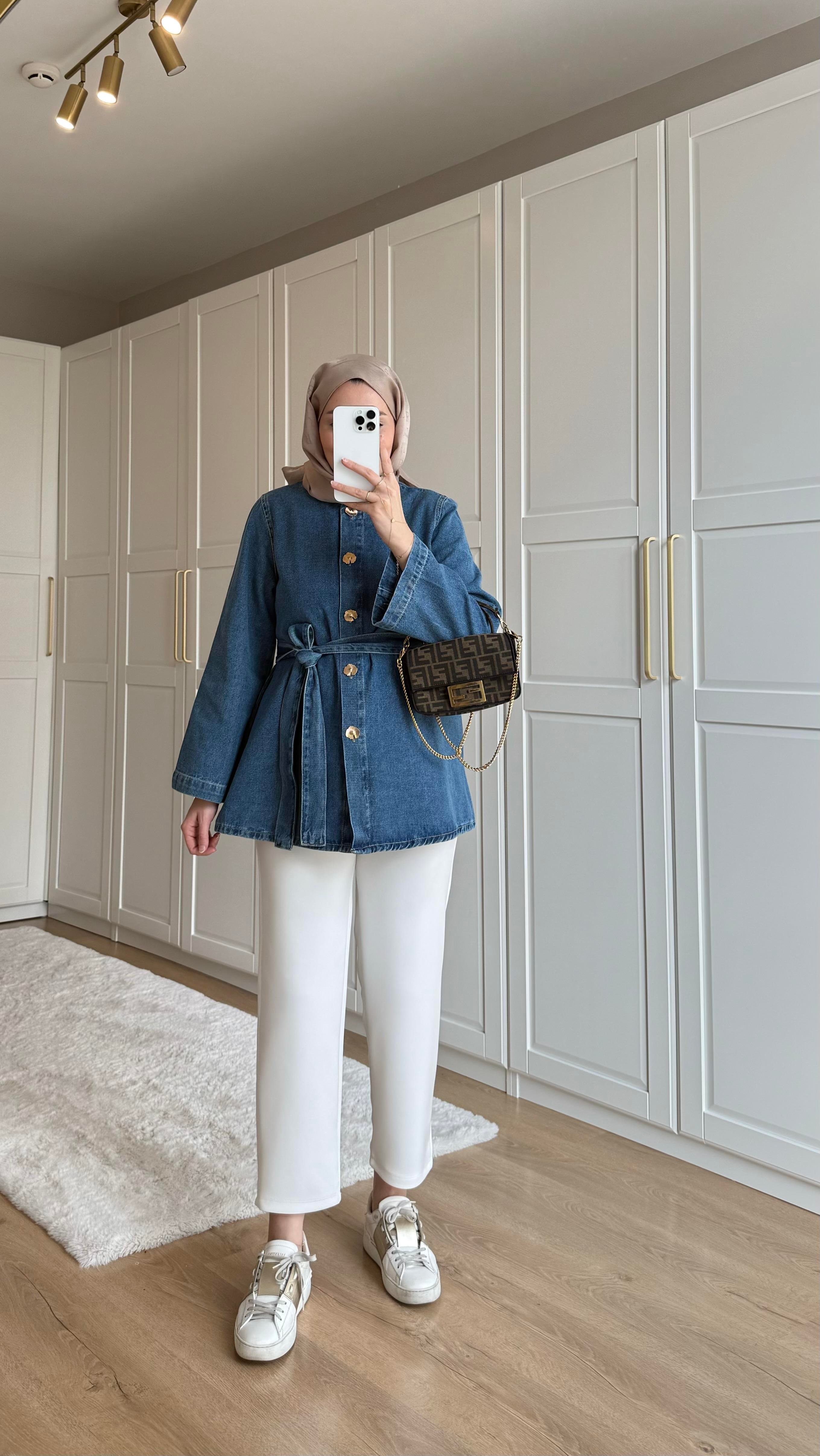 Kely Denim Ceket Mavi