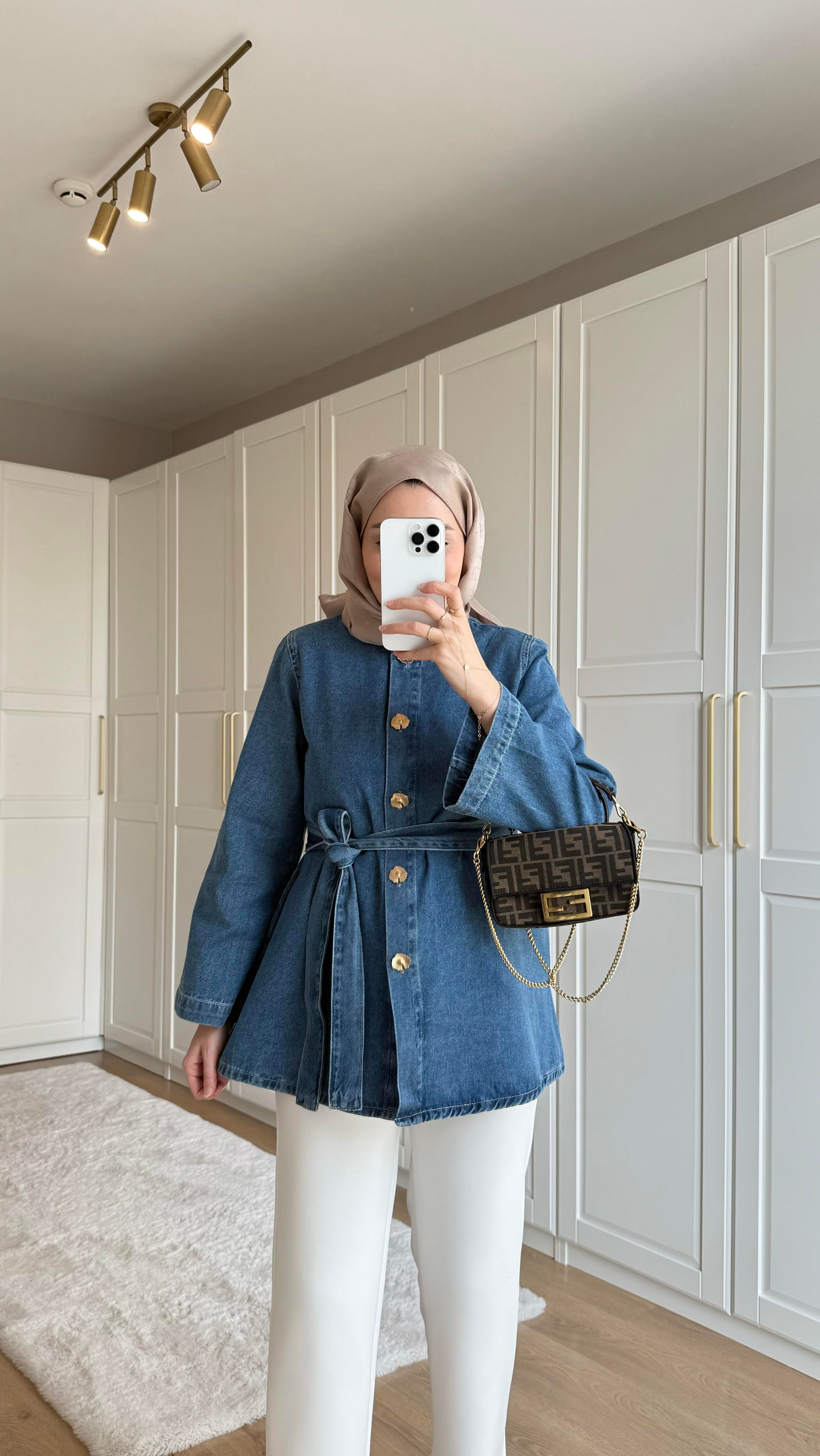 Kely Denim Ceket Mavi