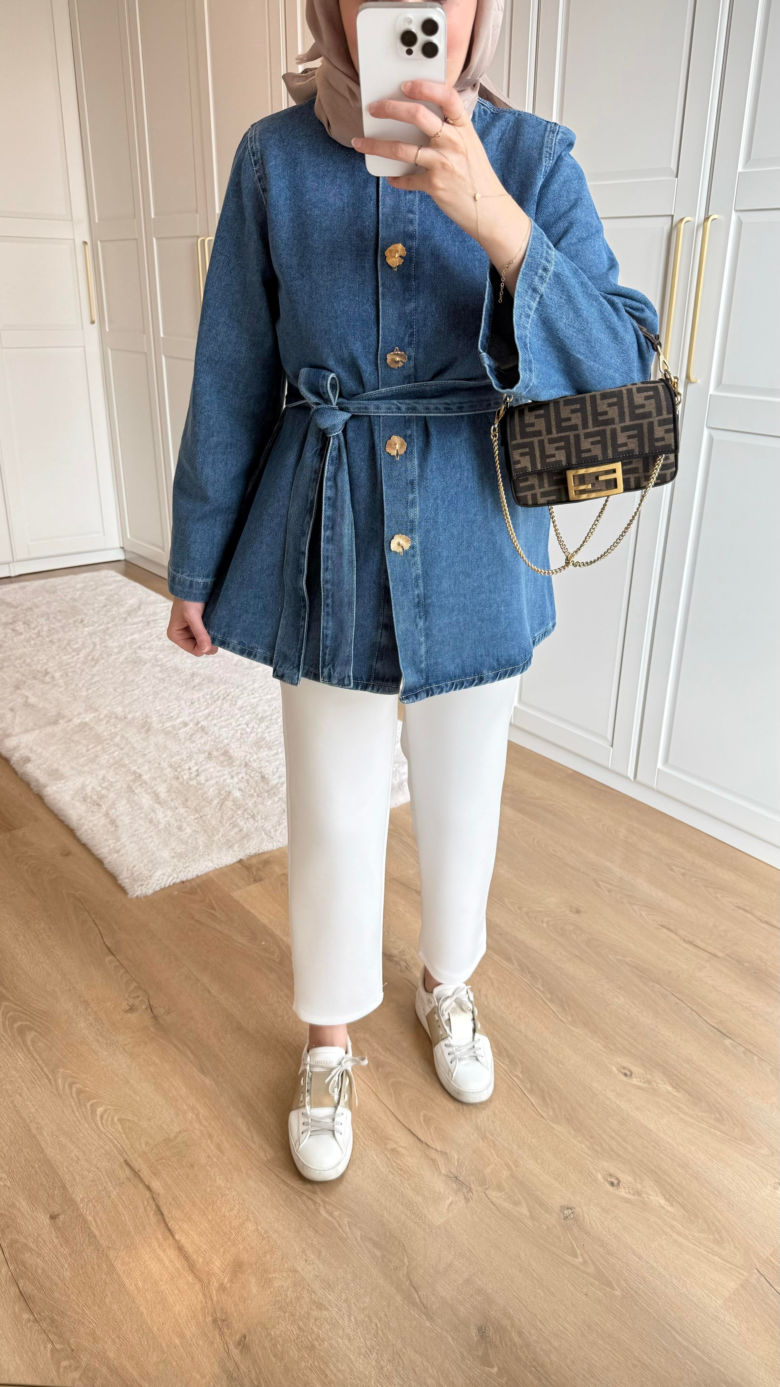 Kely Denim Ceket Mavi