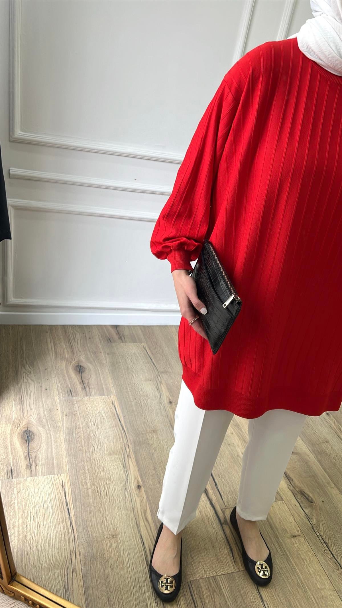 Kırmızı - Soft Merserize Tunik