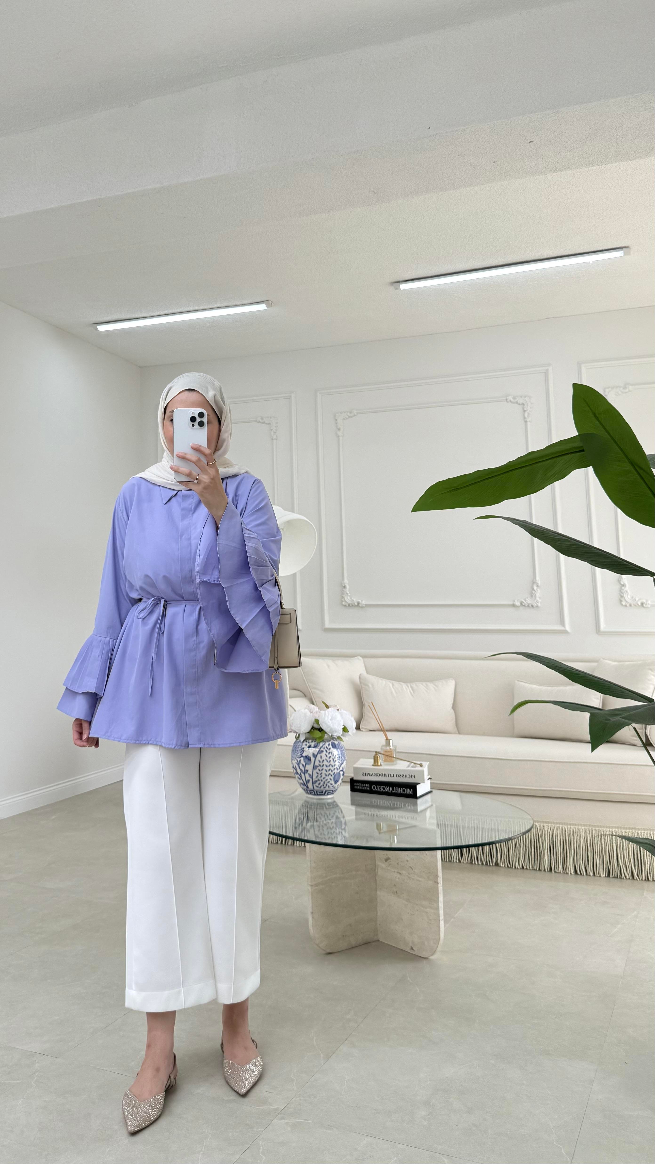 Kolu Piliseli Gömlek Lila