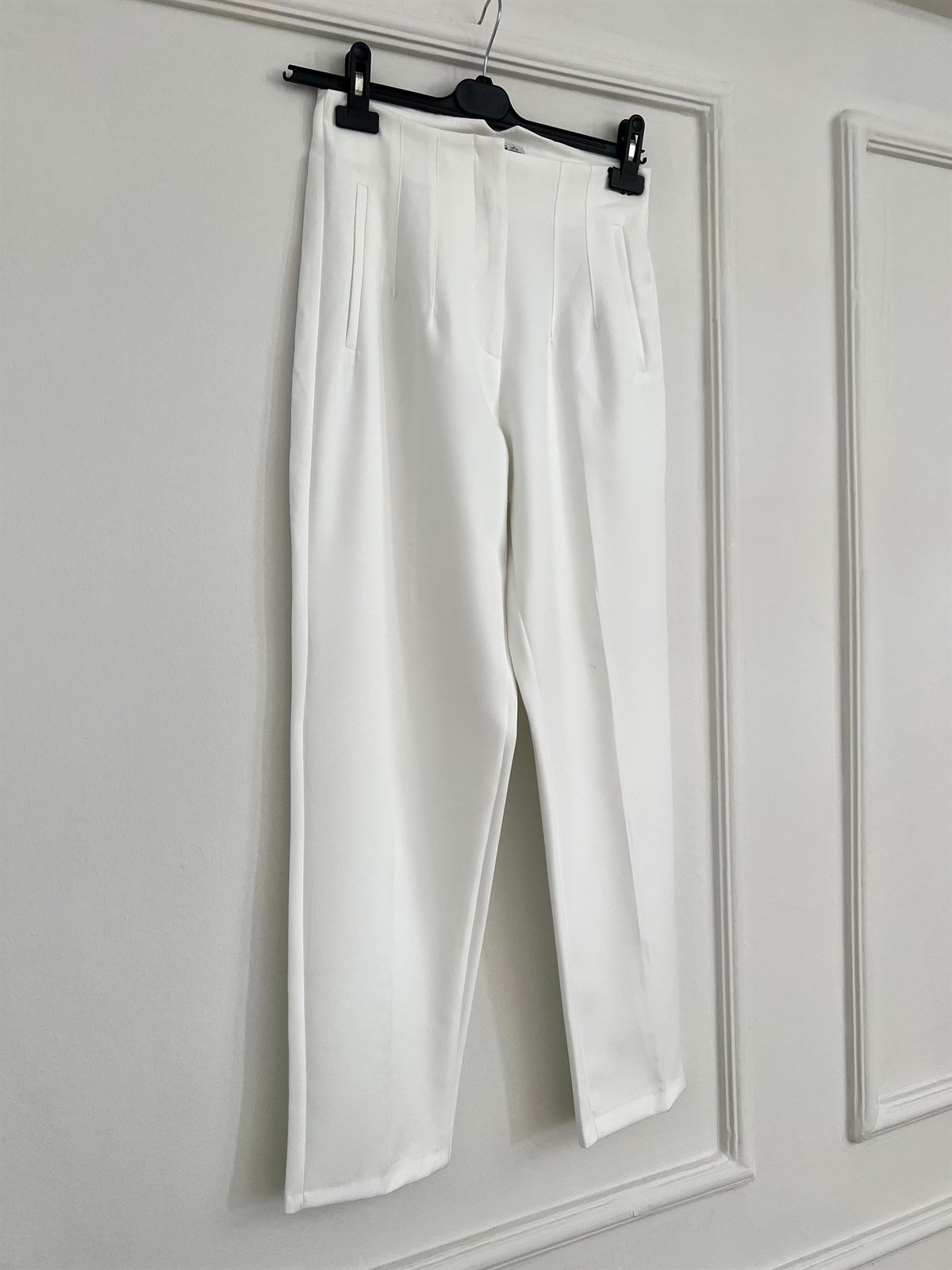 Krep Pantolon - Beyaz