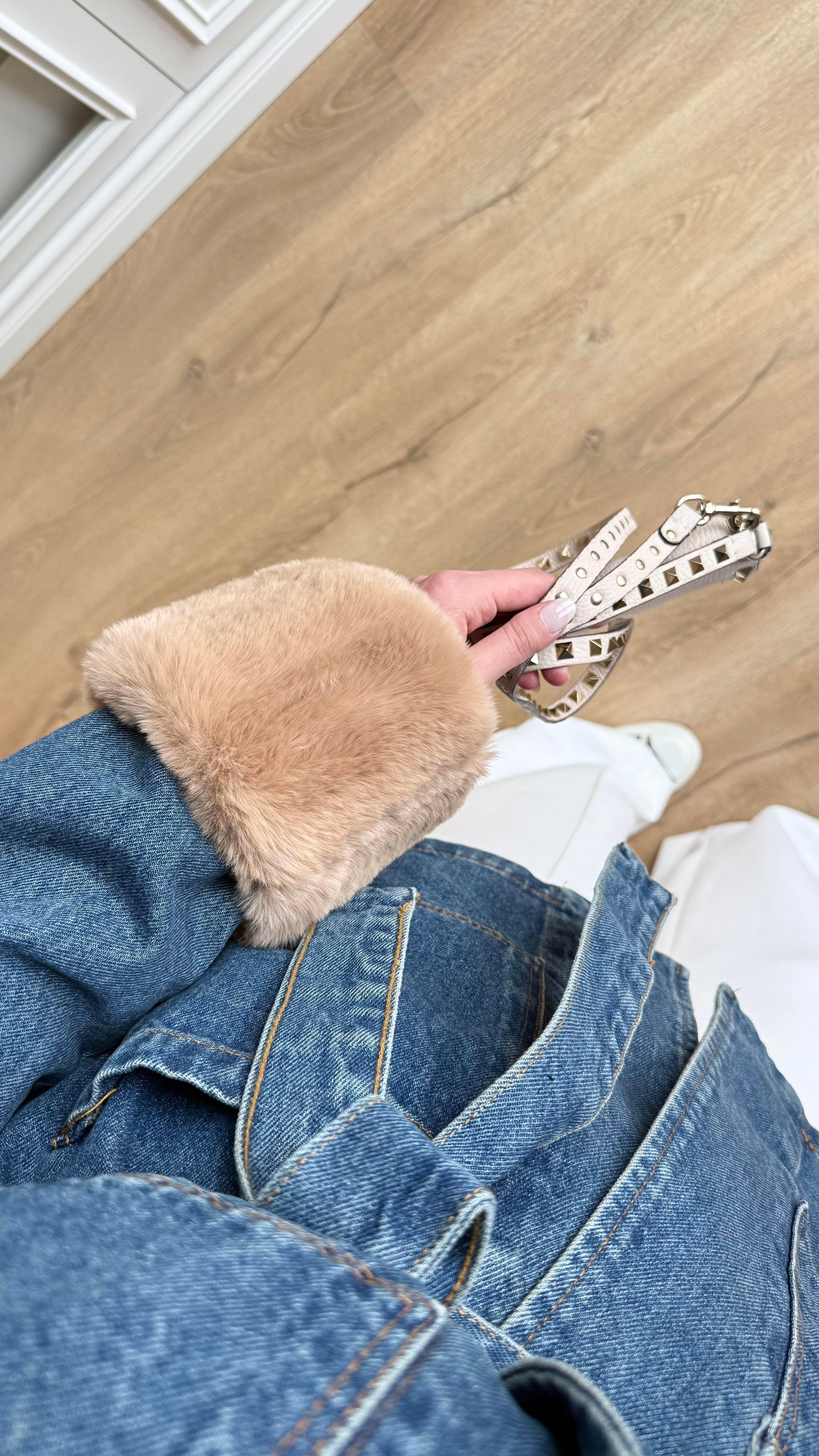 Kürklü Denim Ceket 