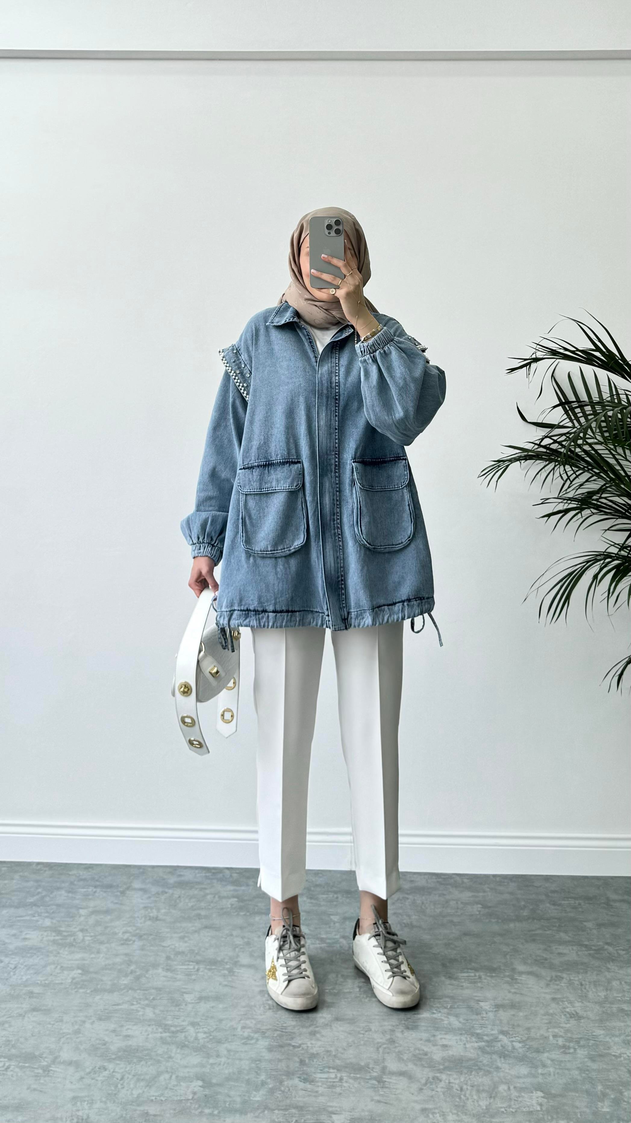 Moe Denim Ceket Mavi