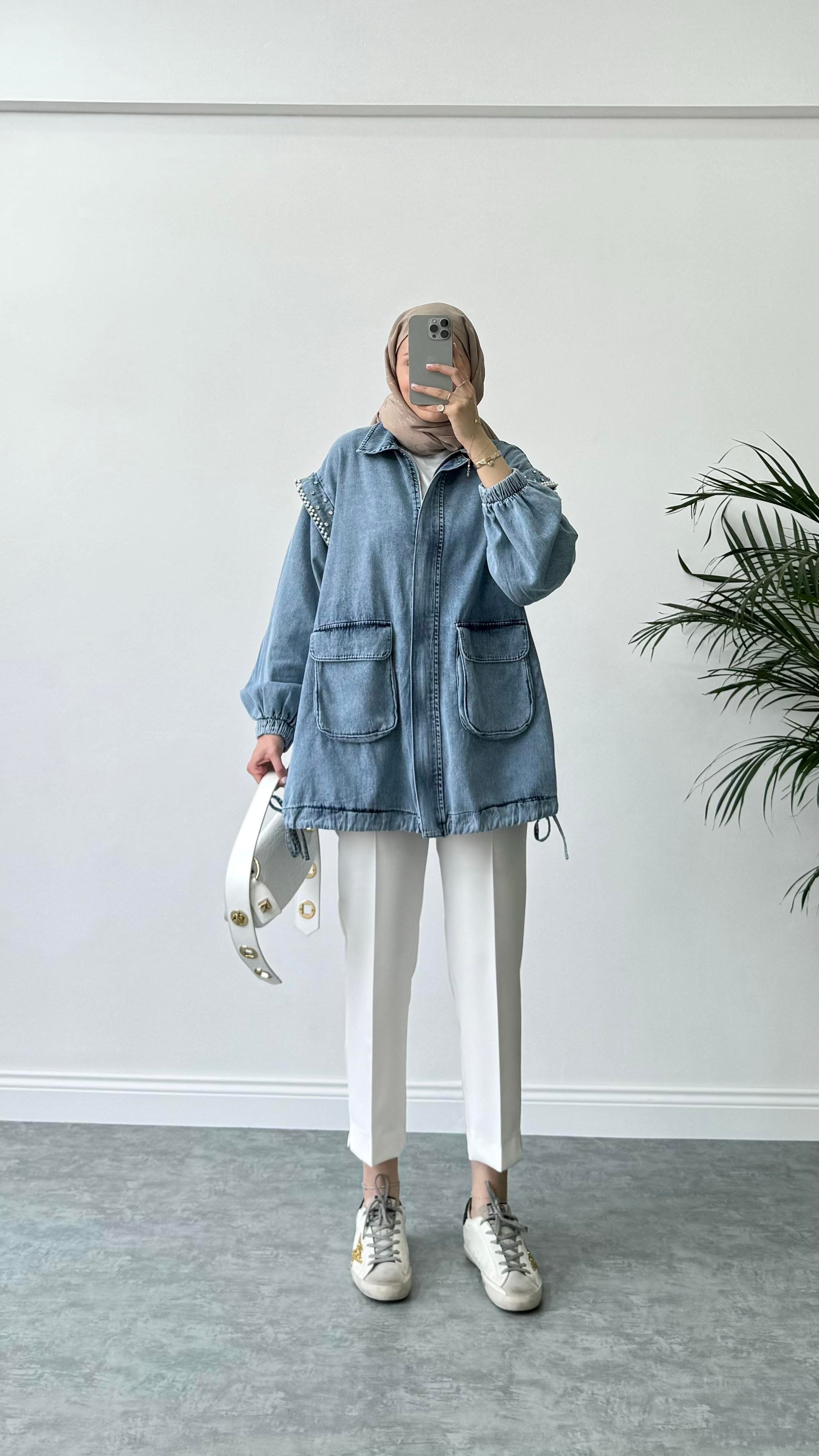 Moe Denim Ceket Mavi