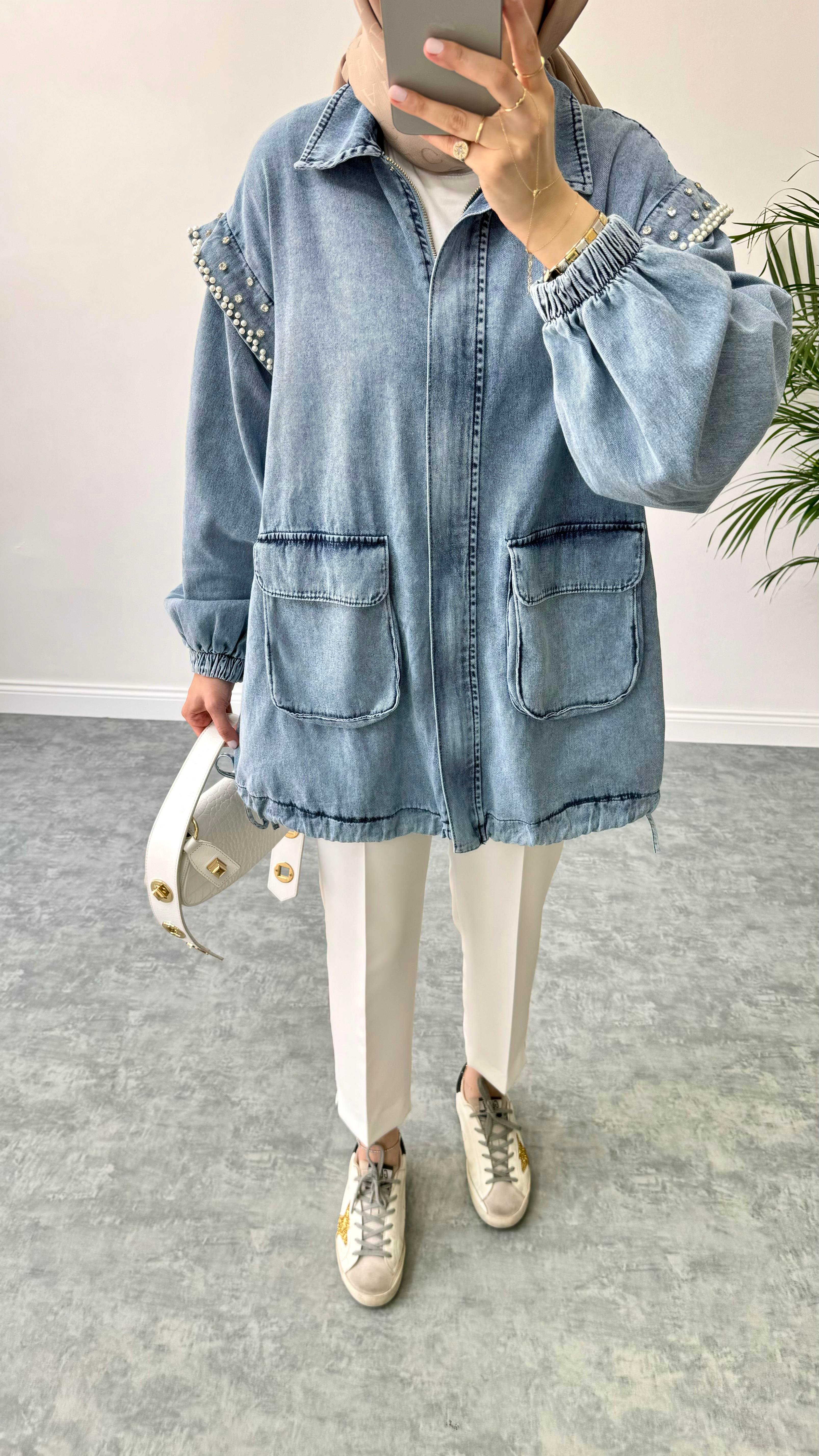 Moe Denim Ceket Mavi