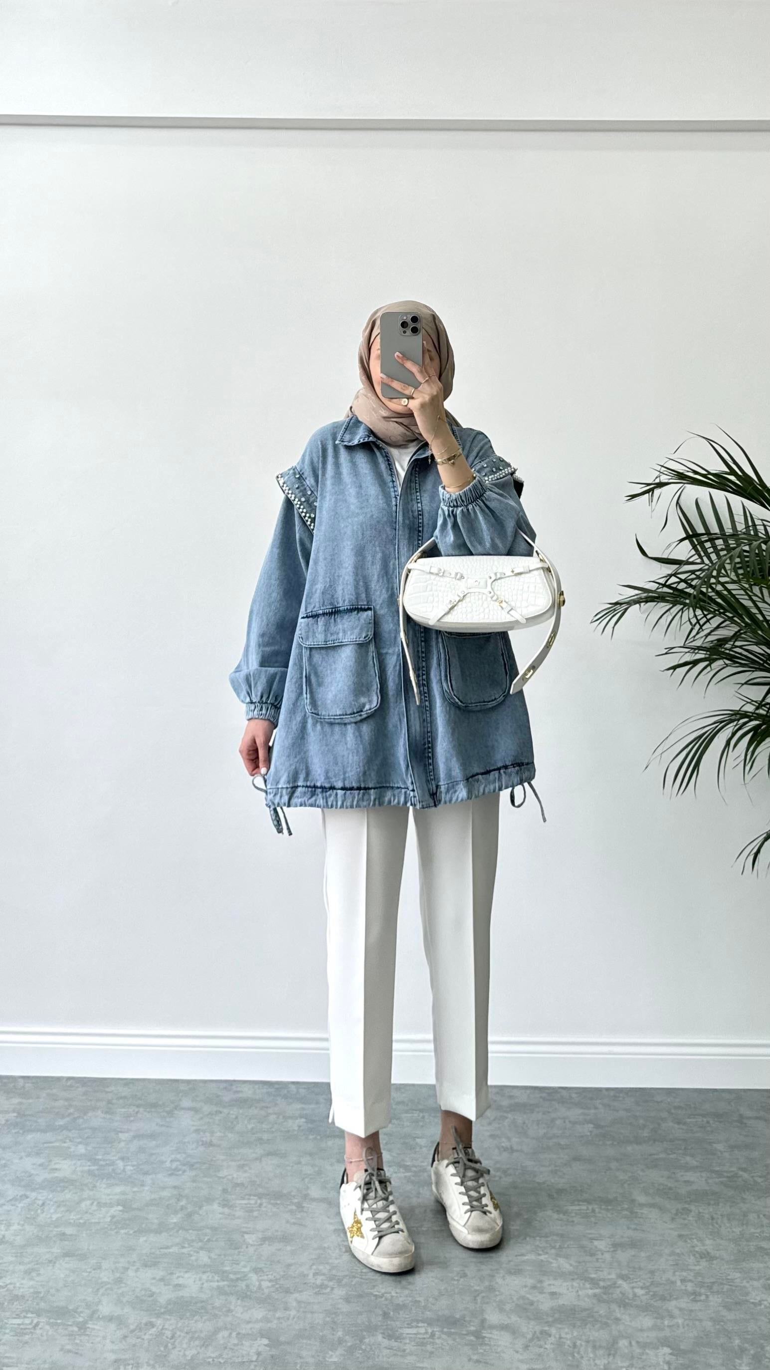 Moe Denim Ceket Mavi