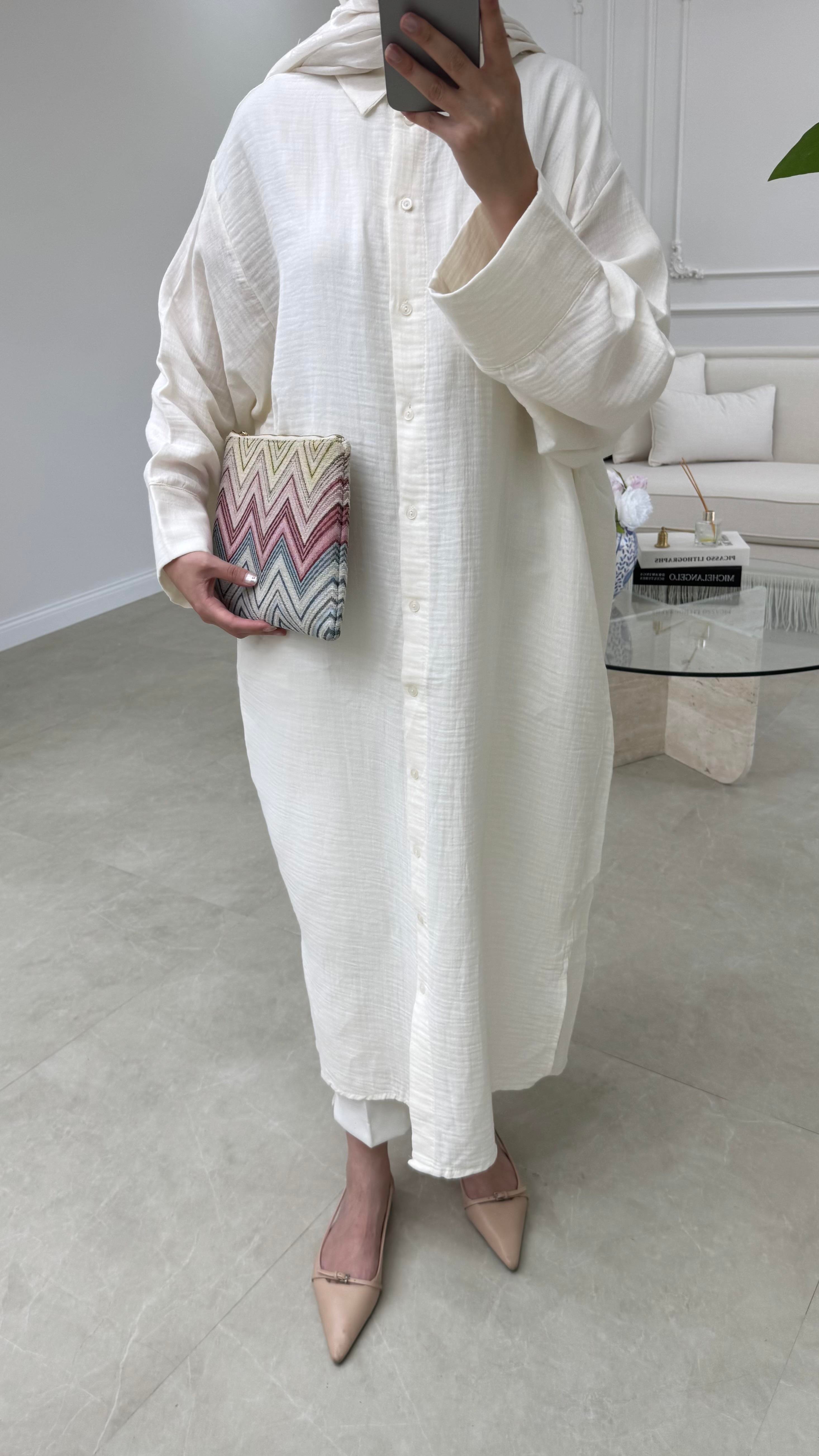 Müslin Gömlek Naturel