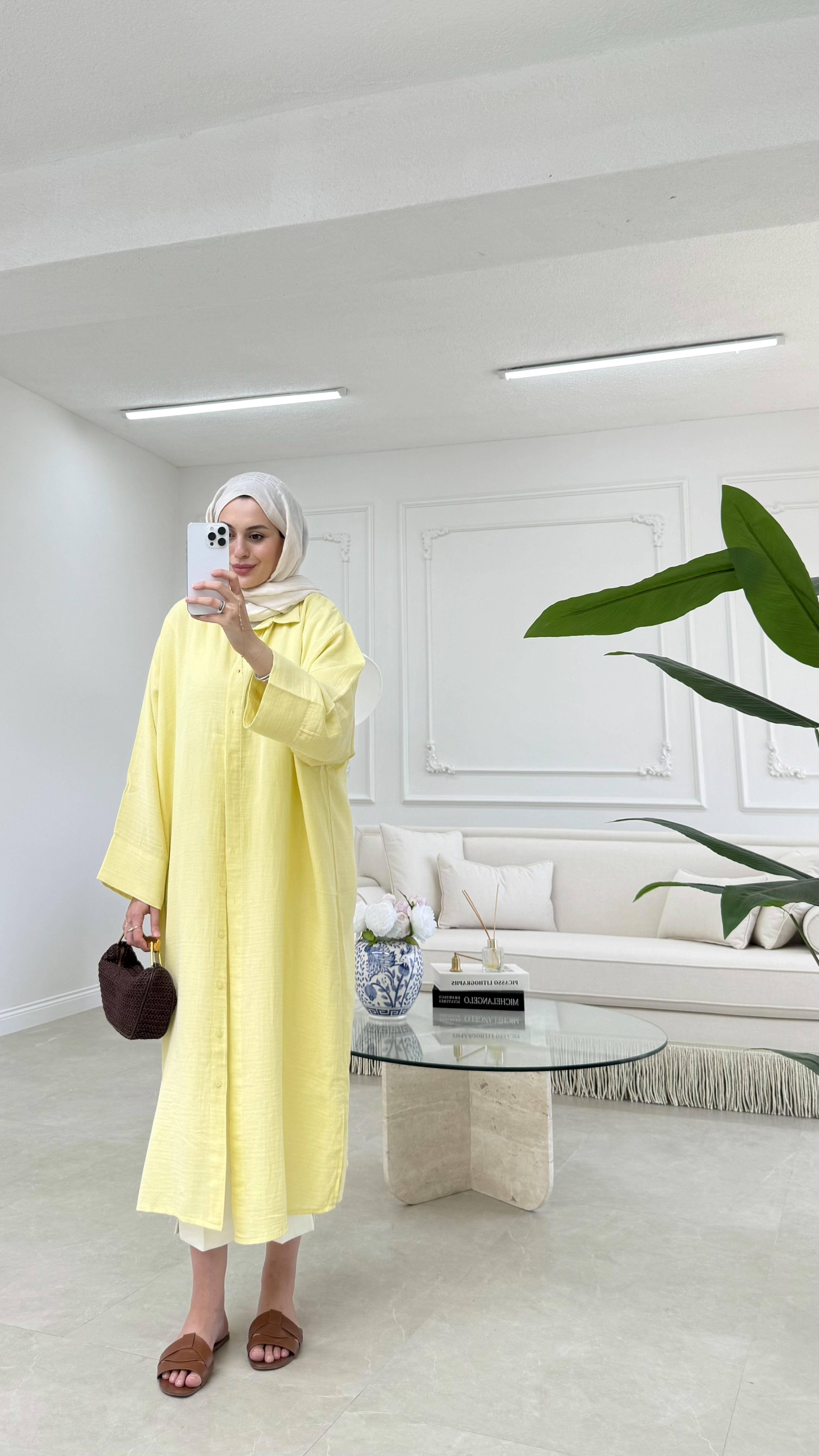 Müslin Gömlek Sarı