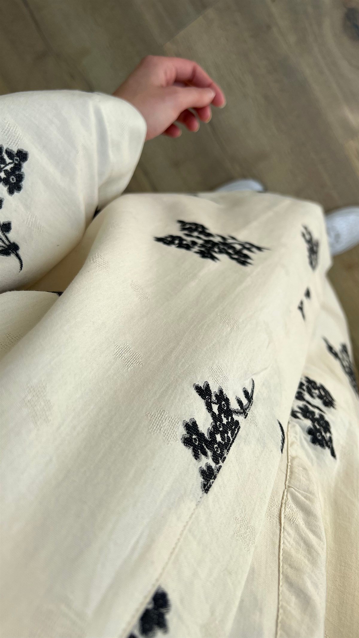 Nakışlı Kimono - Siyah