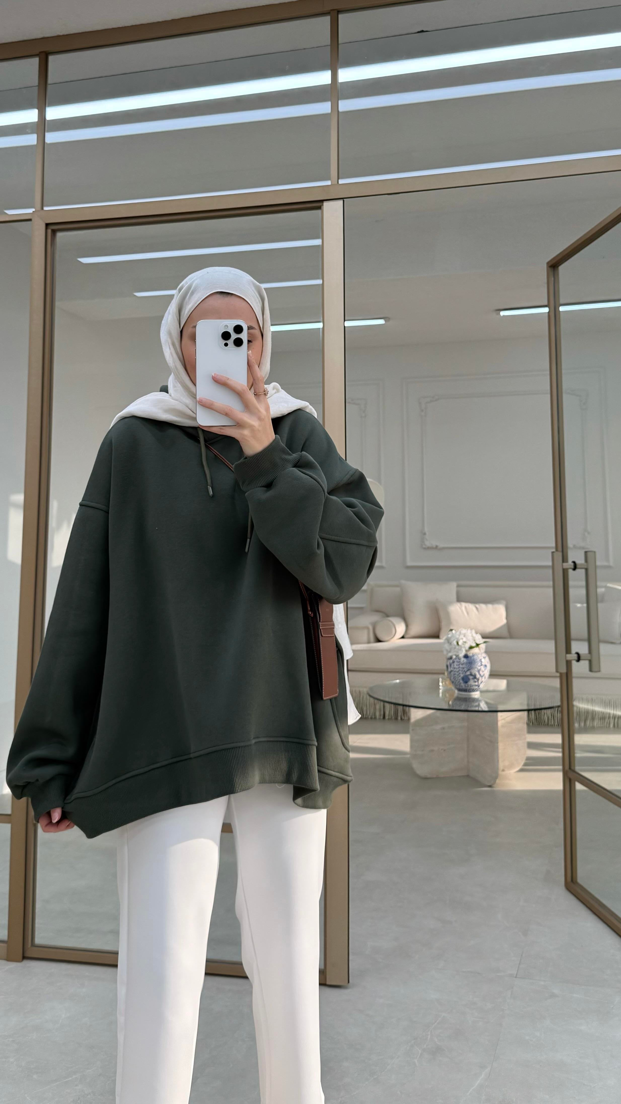 Oversize Sweatshirt-Haki
