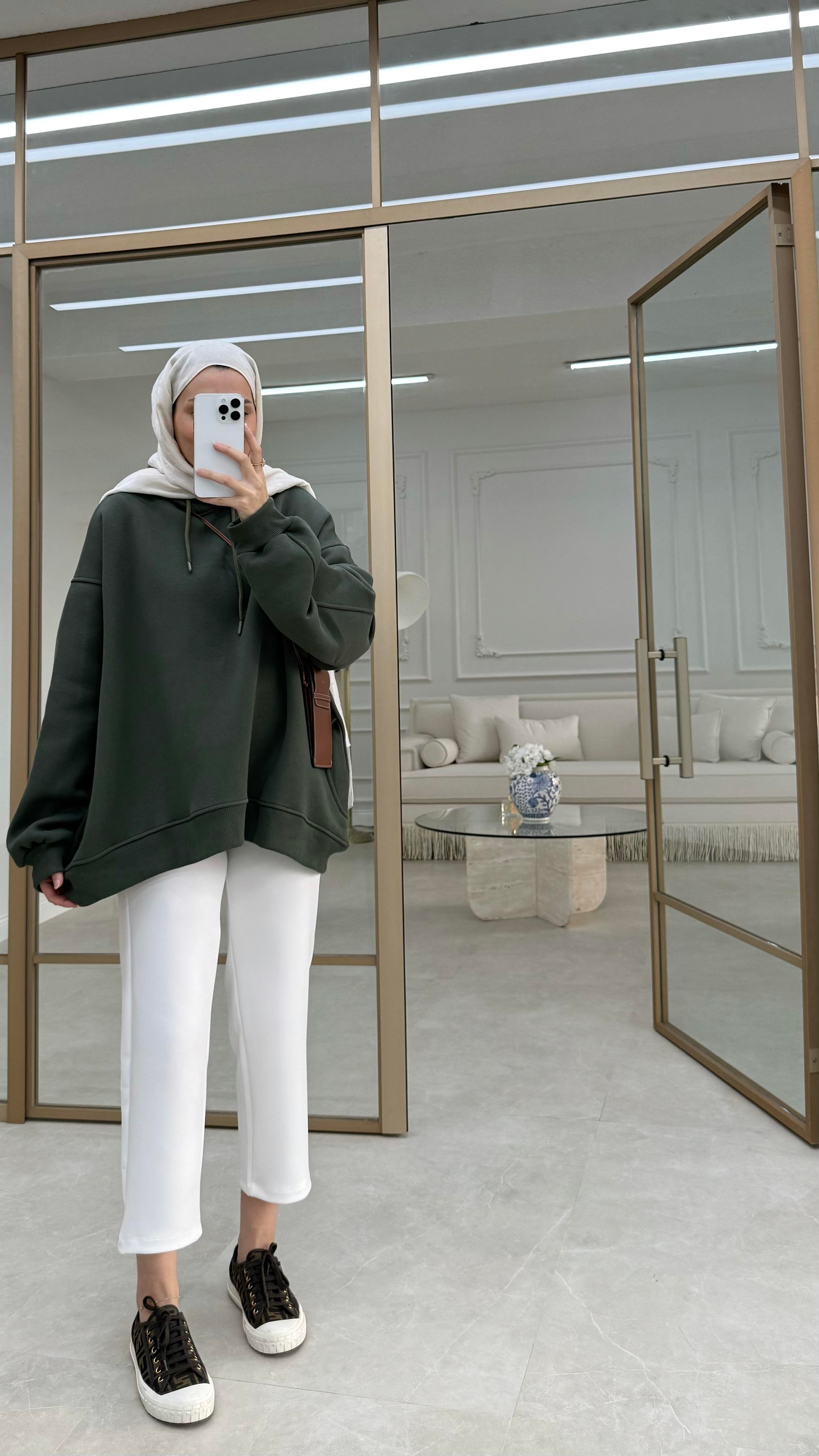 Oversize Sweatshirt-Haki