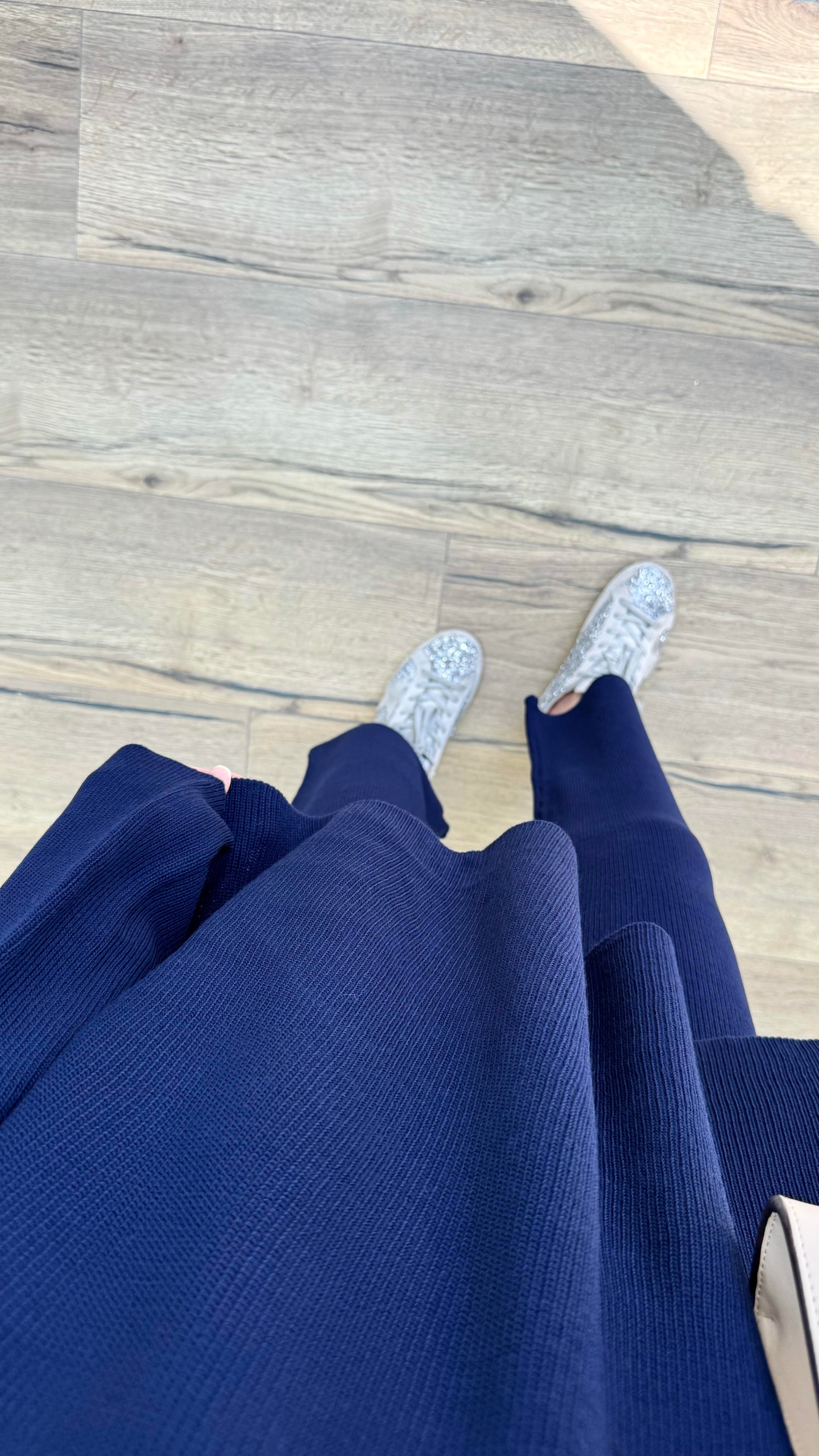 Oversize Triko Takım Lacivert