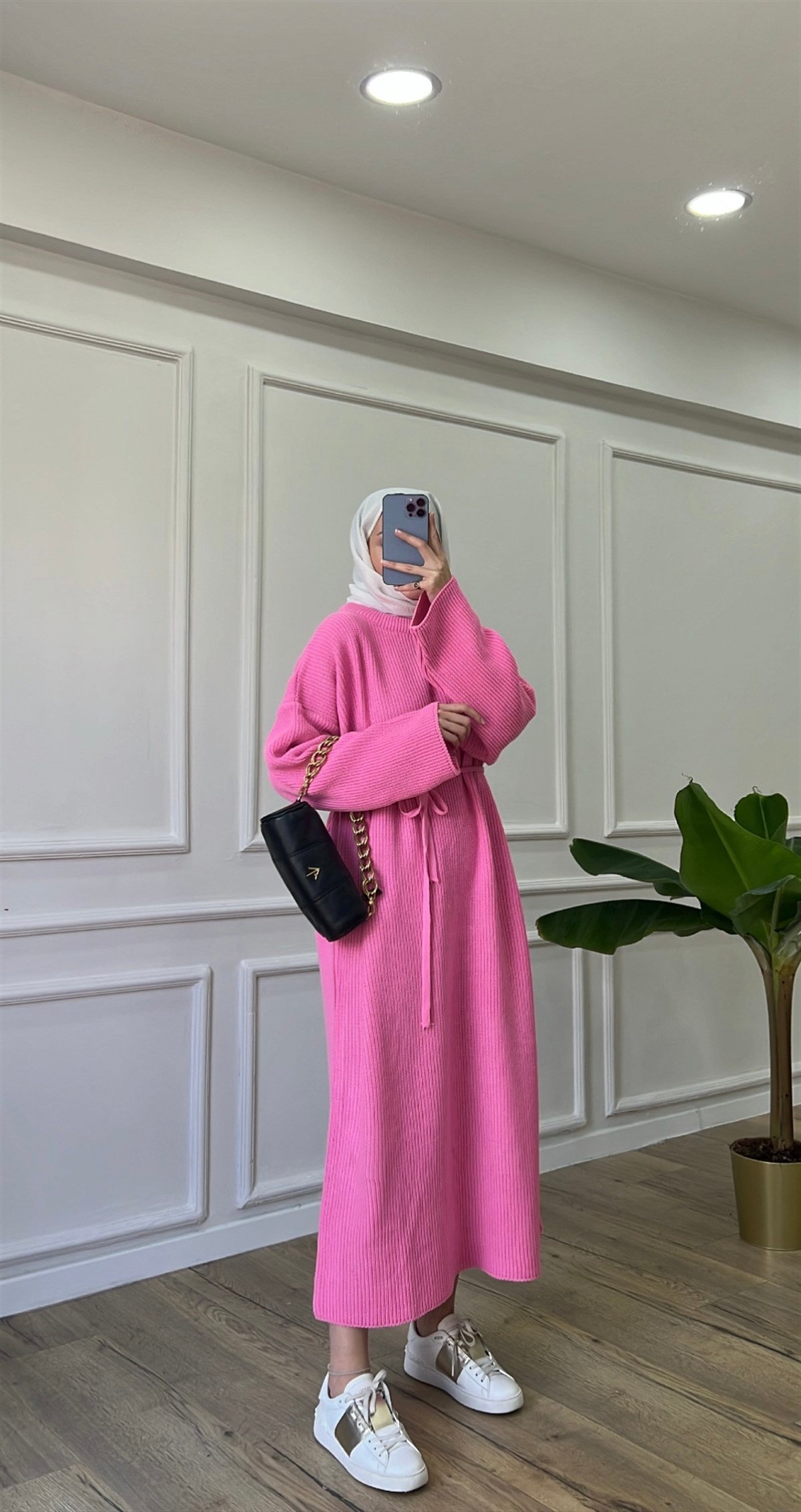 Pembe - Triko Elbise