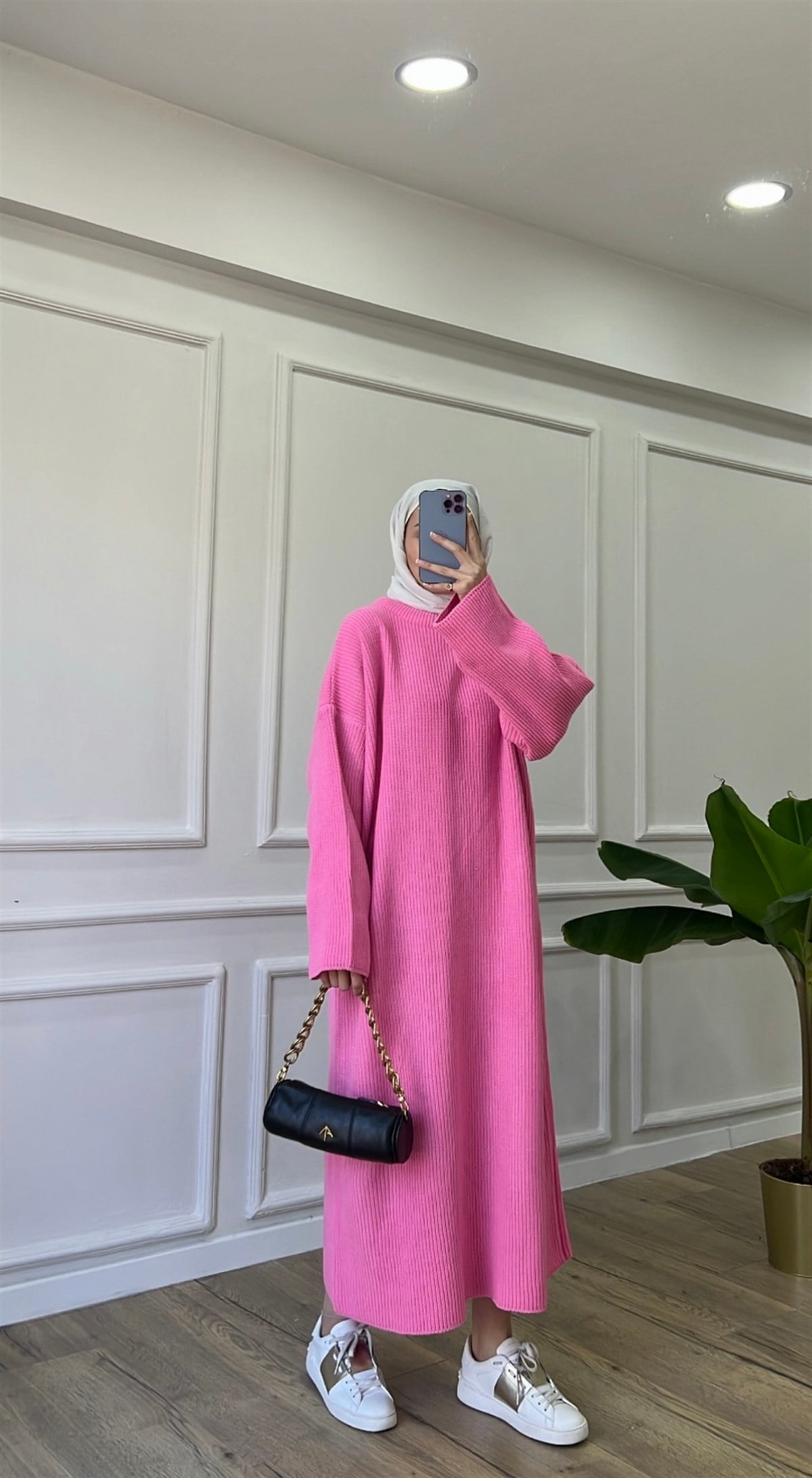 Pembe - Triko Elbise