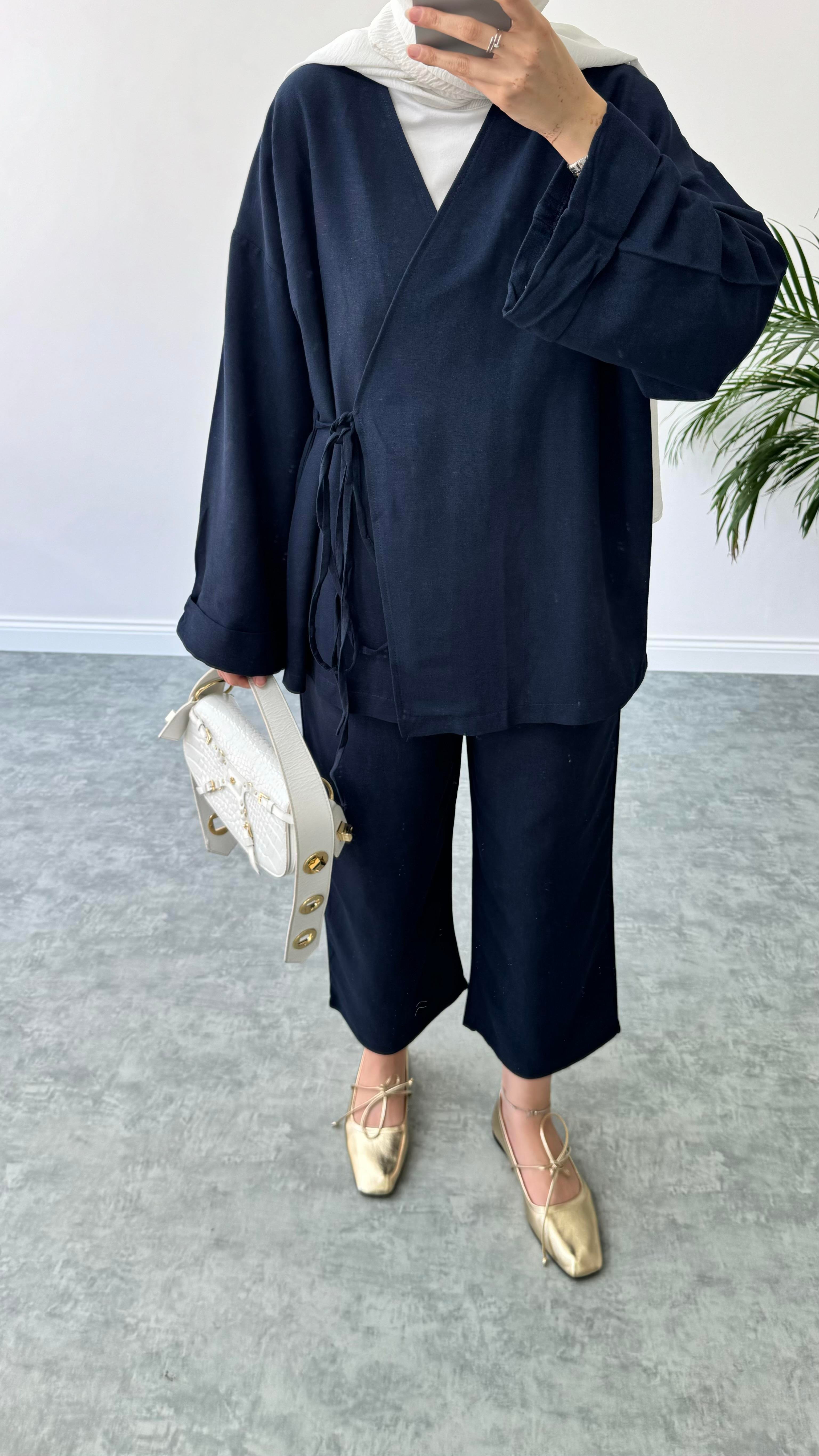Pinteres Kimono Takım Lacivert