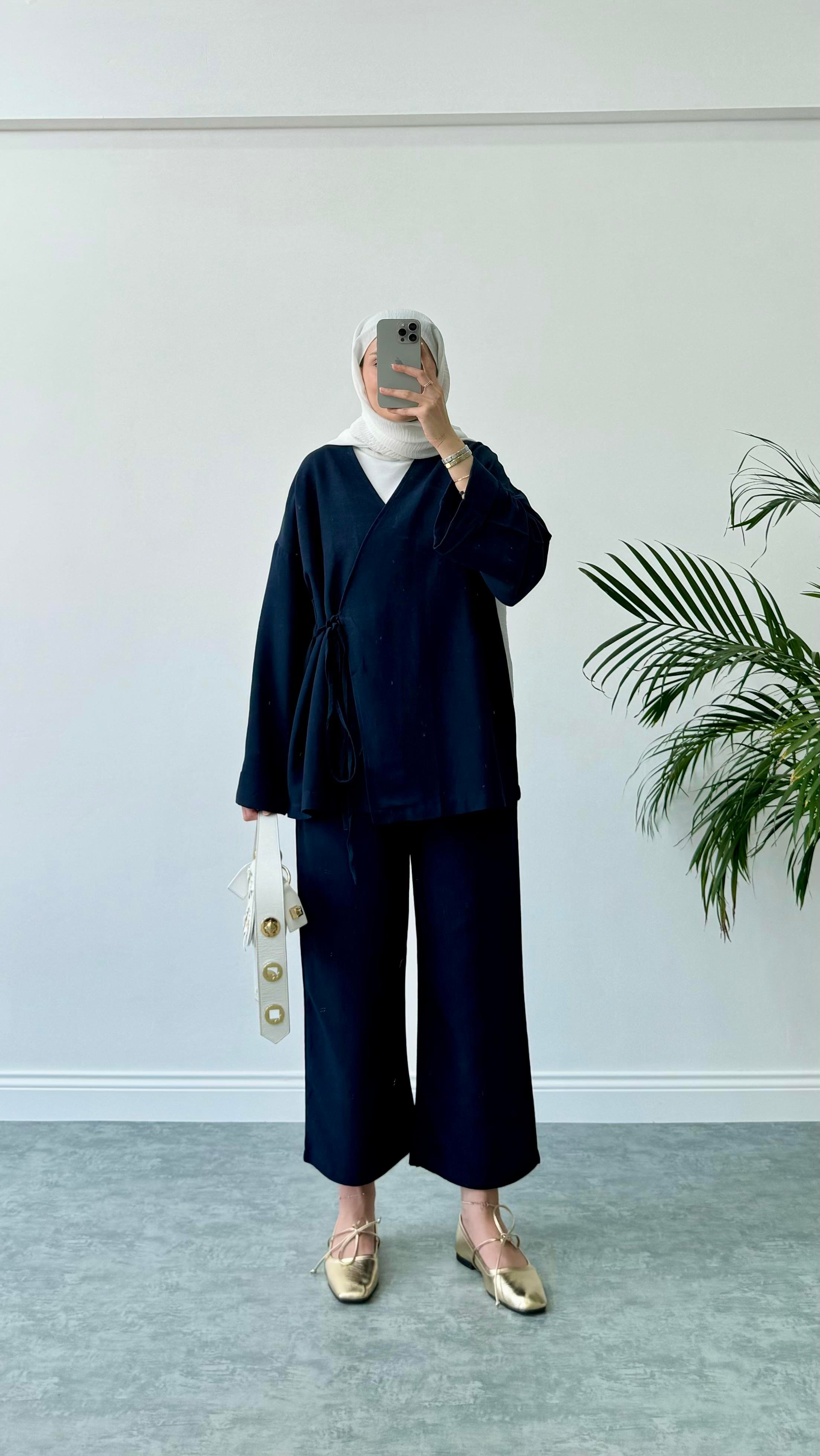 Pinteres Kimono Takım Lacivert