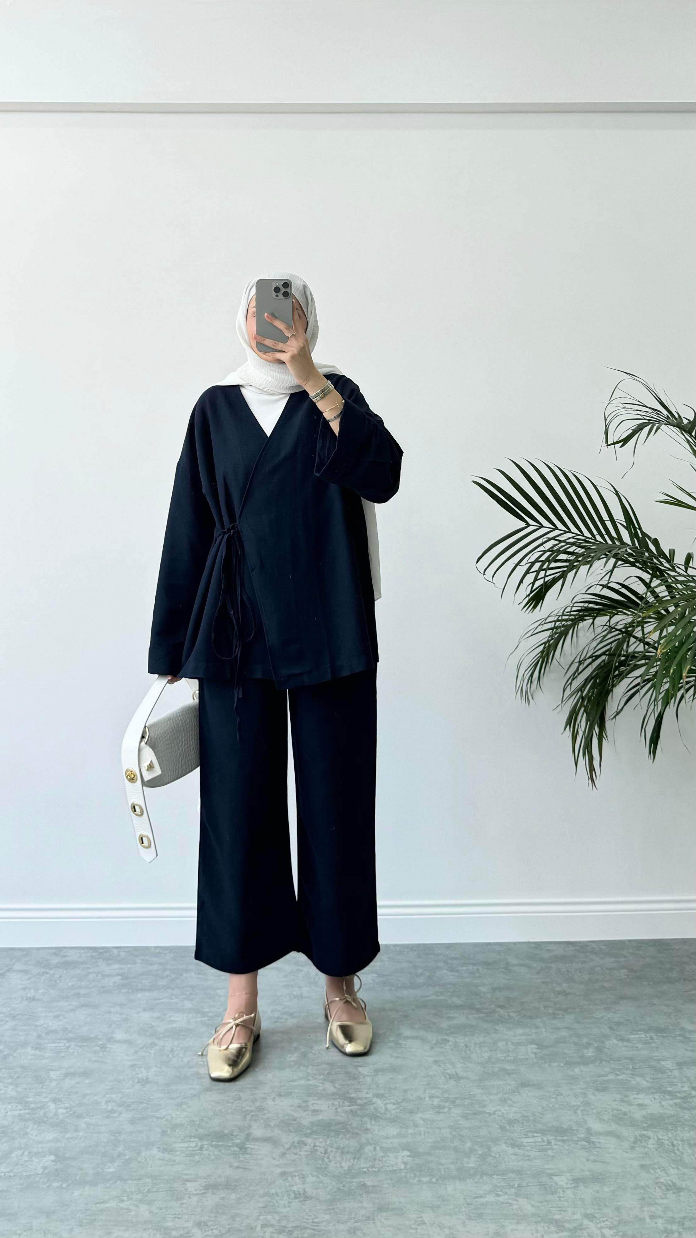 Pinteres Kimono Takım Lacivert