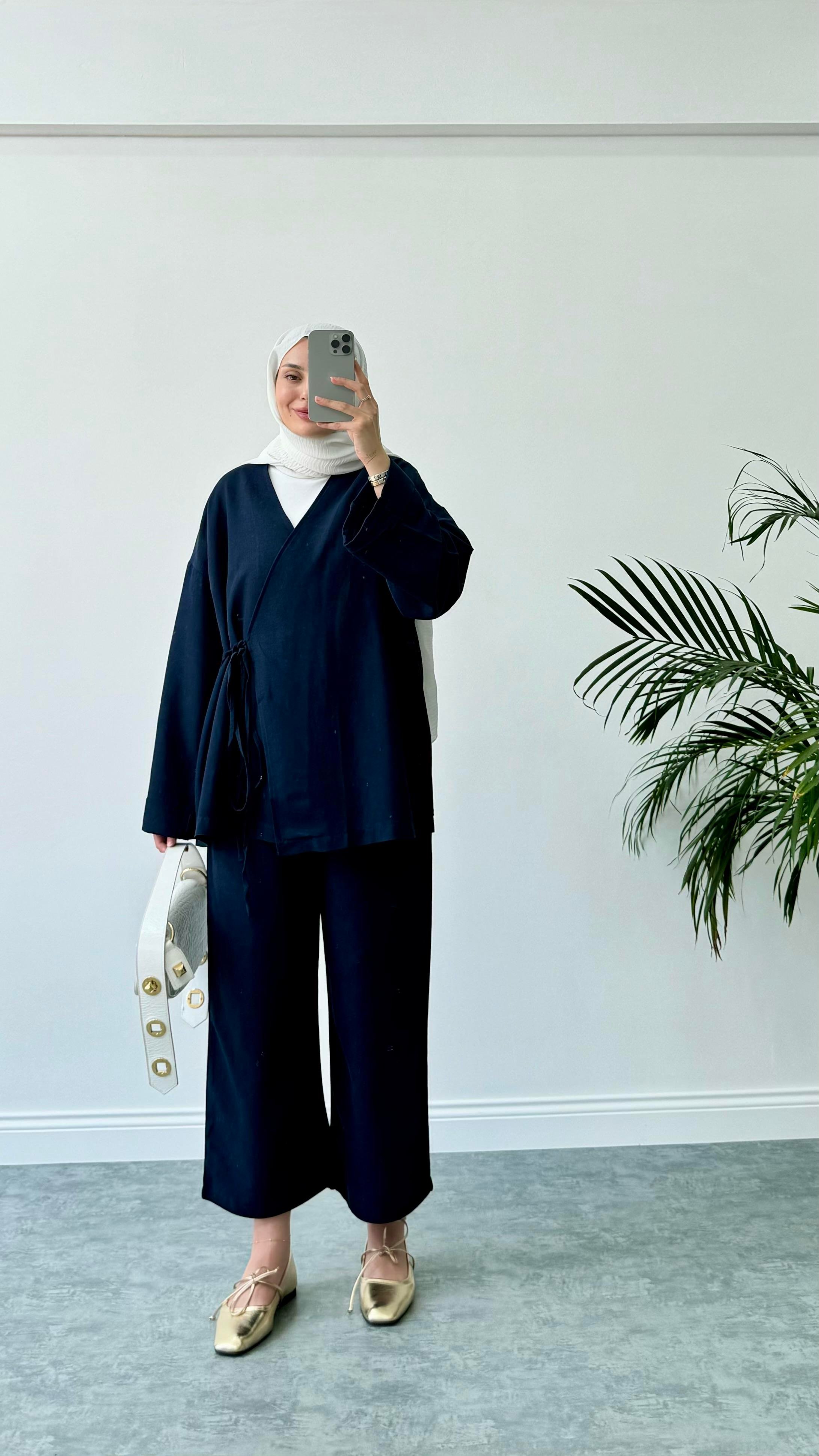 Pinteres Kimono Takım Lacivert