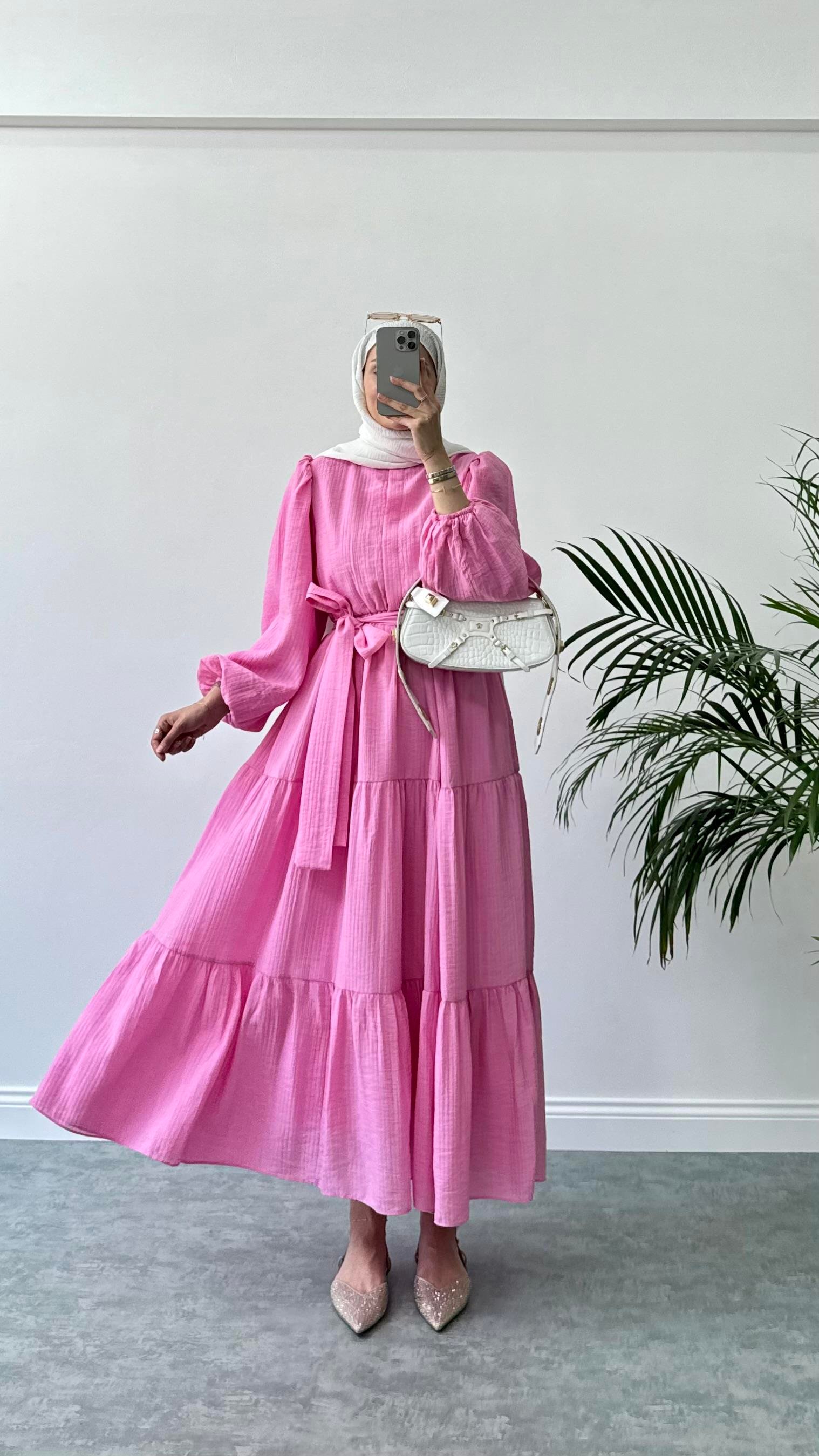 Pure Kat Elbise Pembe